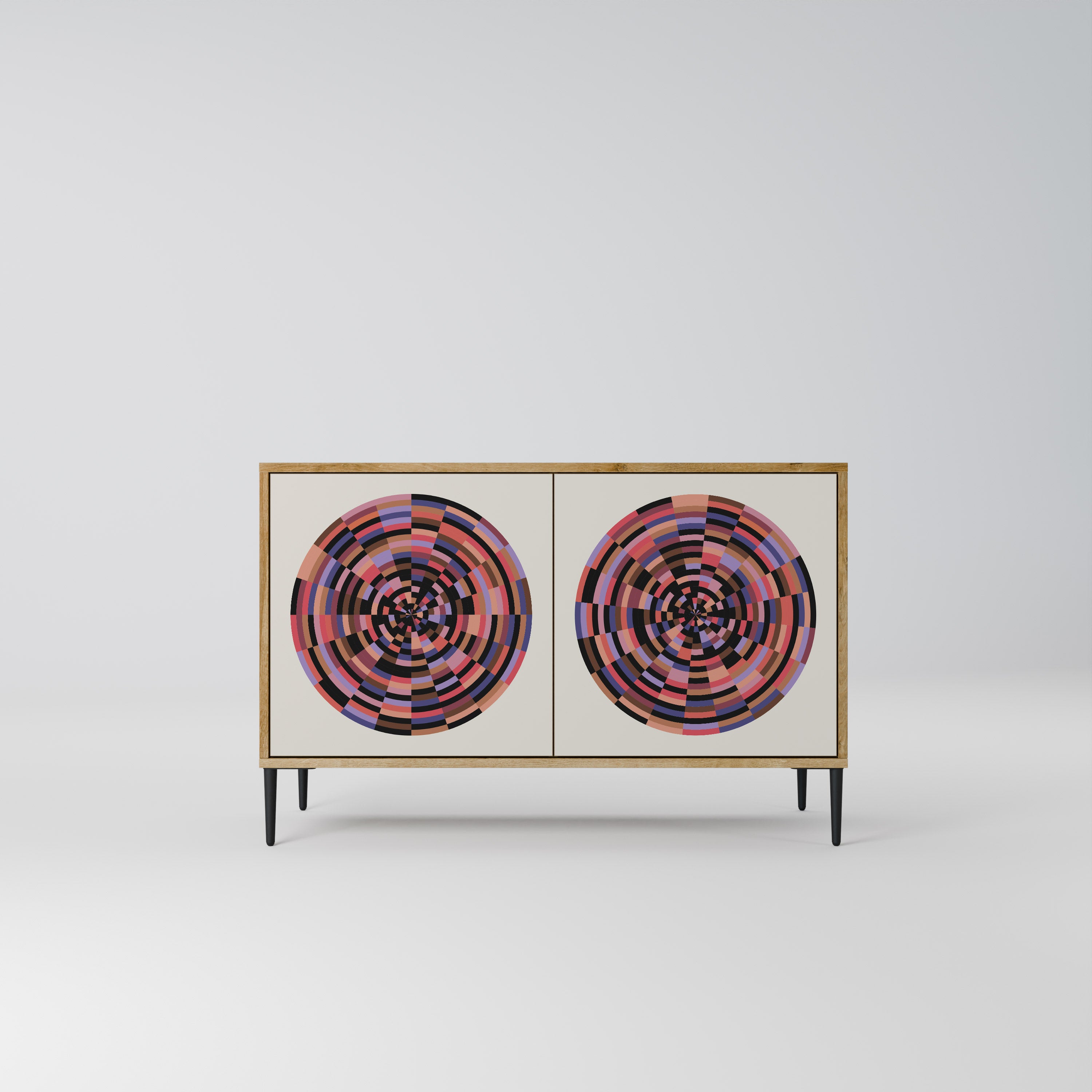 BROWN CIRCLES Komoda 2-drzwiowa