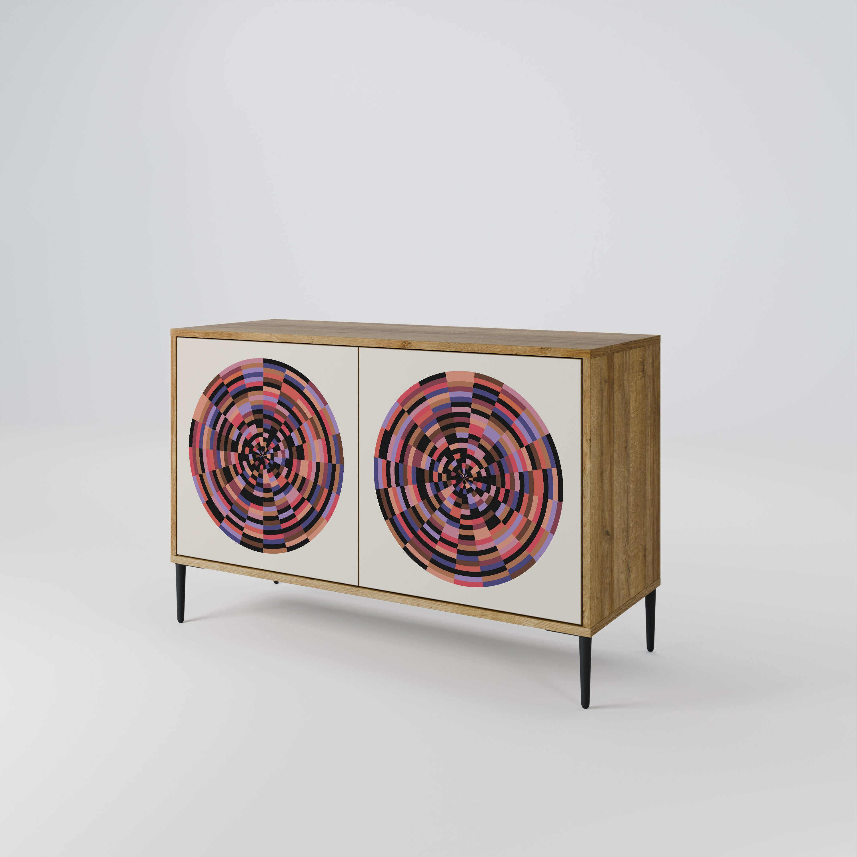 BROWN CIRCLES Komoda 2-drzwiowa