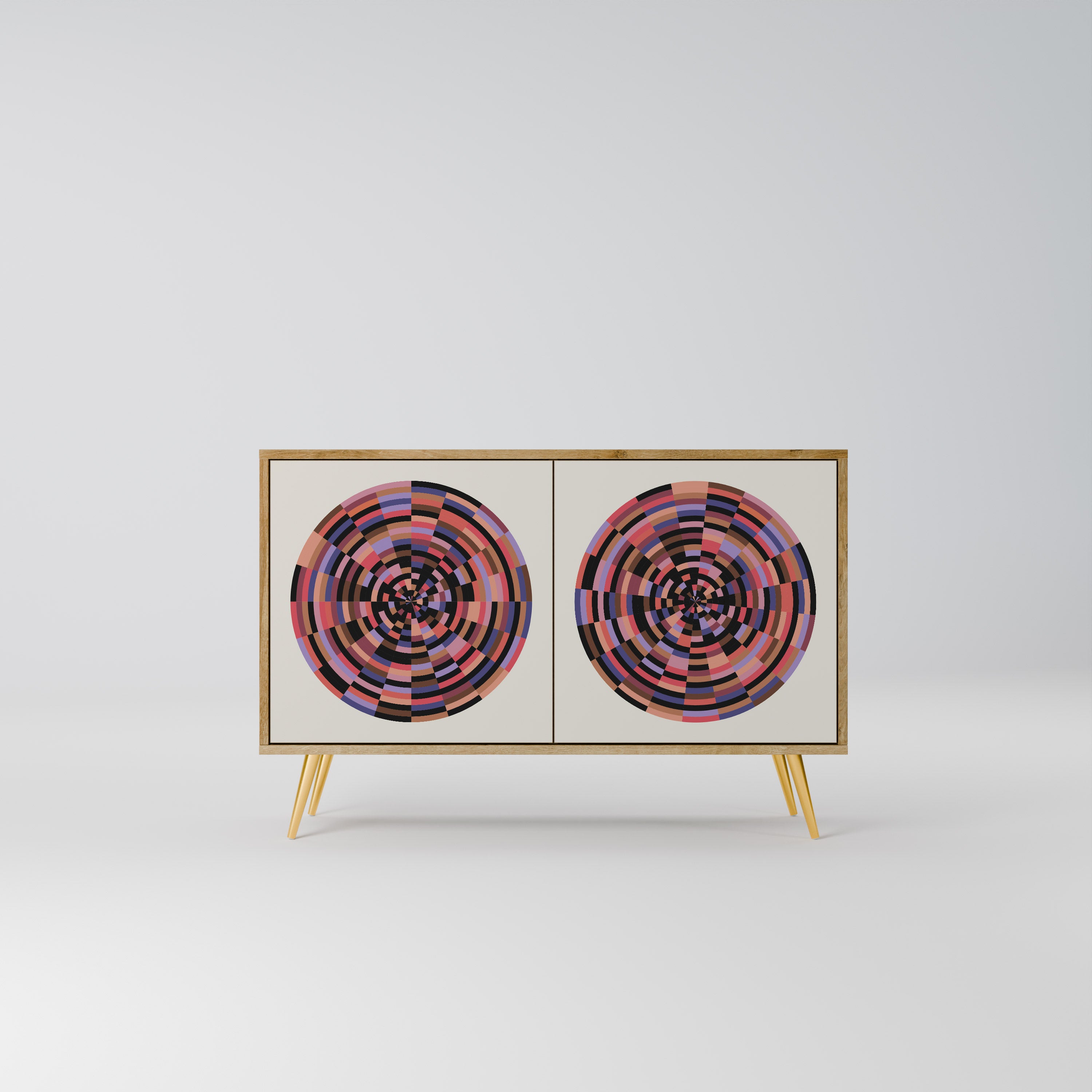 BROWN CIRCLES Komoda 2-drzwiowa