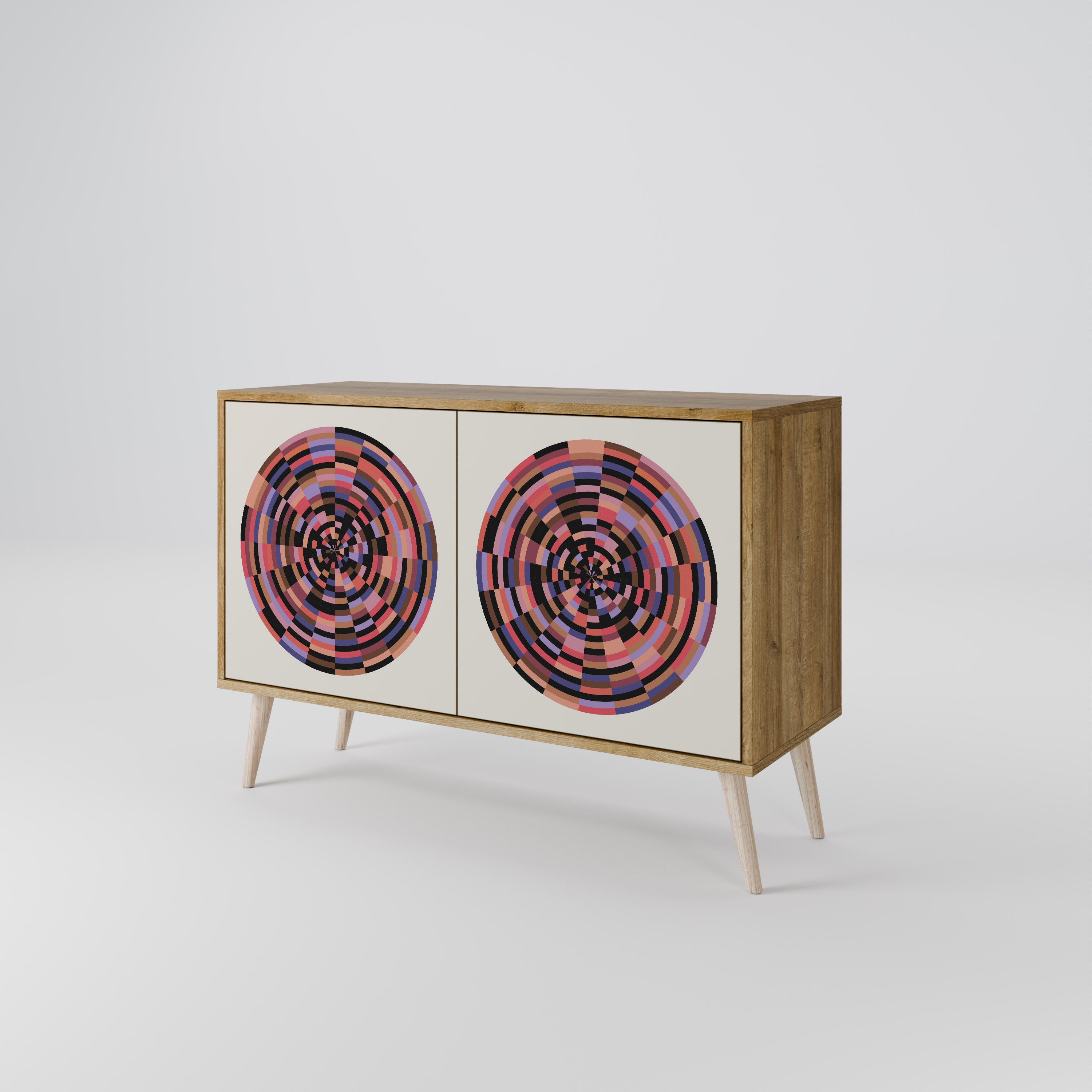 BROWN CIRCLES Komoda 2-drzwiowa