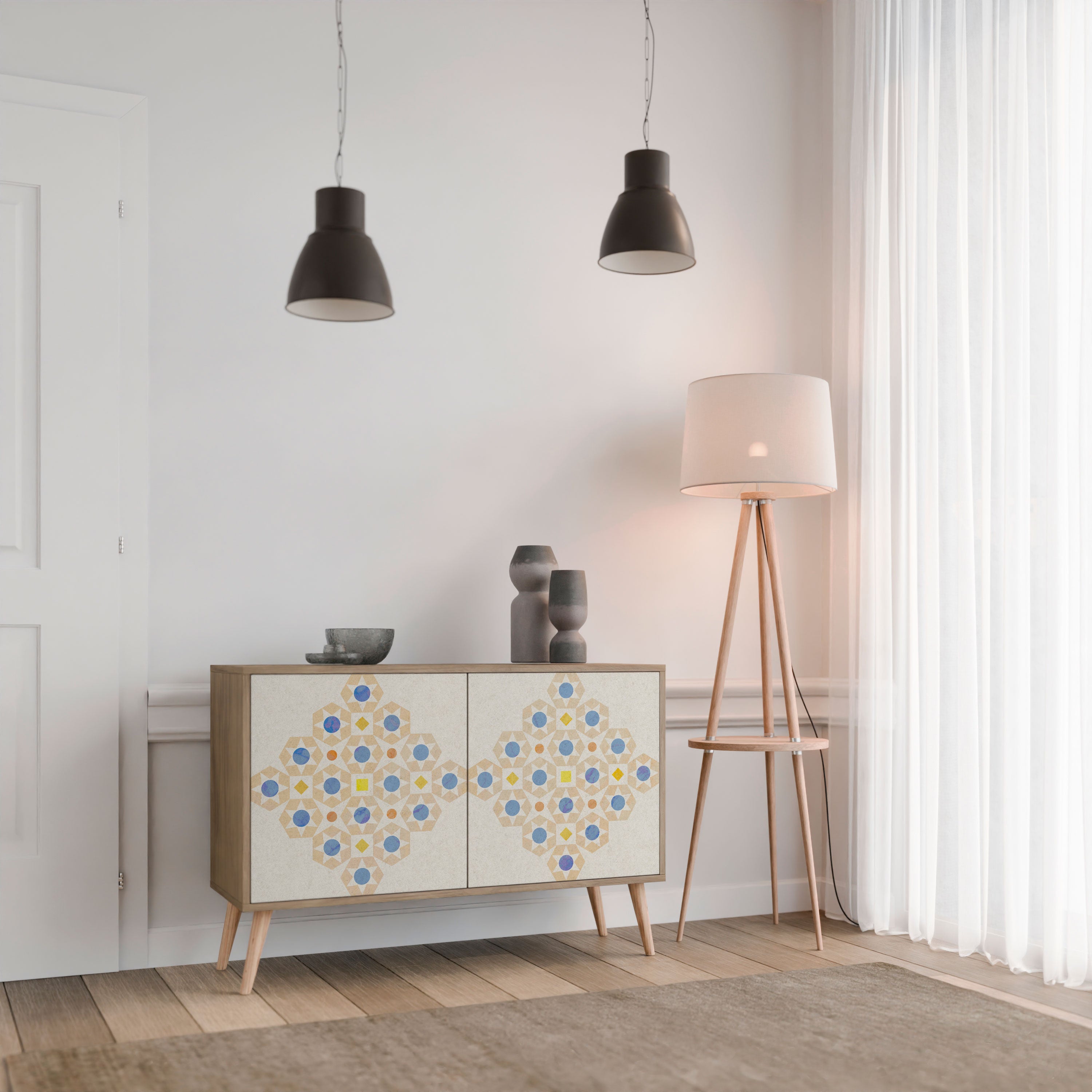 PATTERNED PRISM Komoda 2-drzwiowa