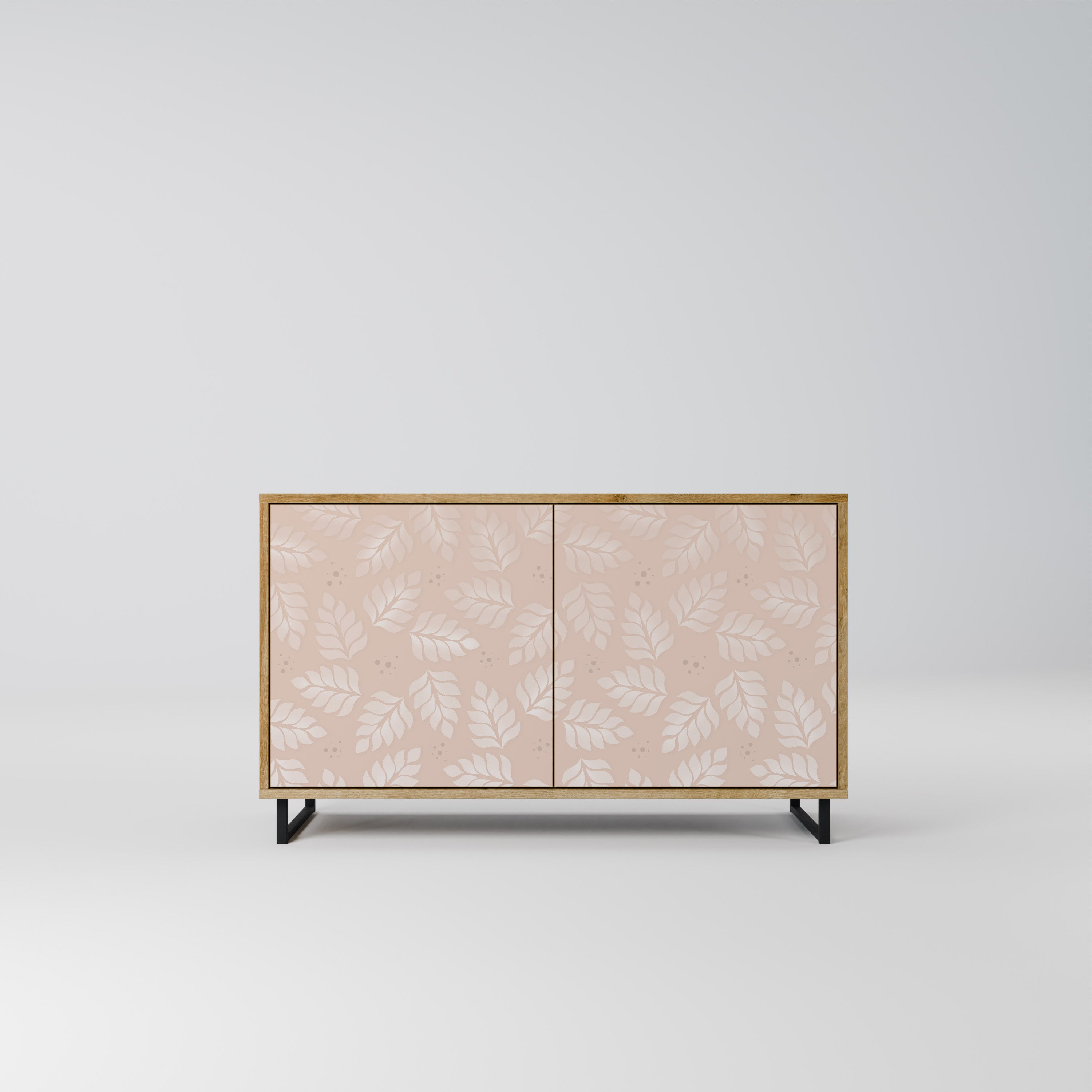 LEAVES ON BEIGE Komoda 2-drzwiowa