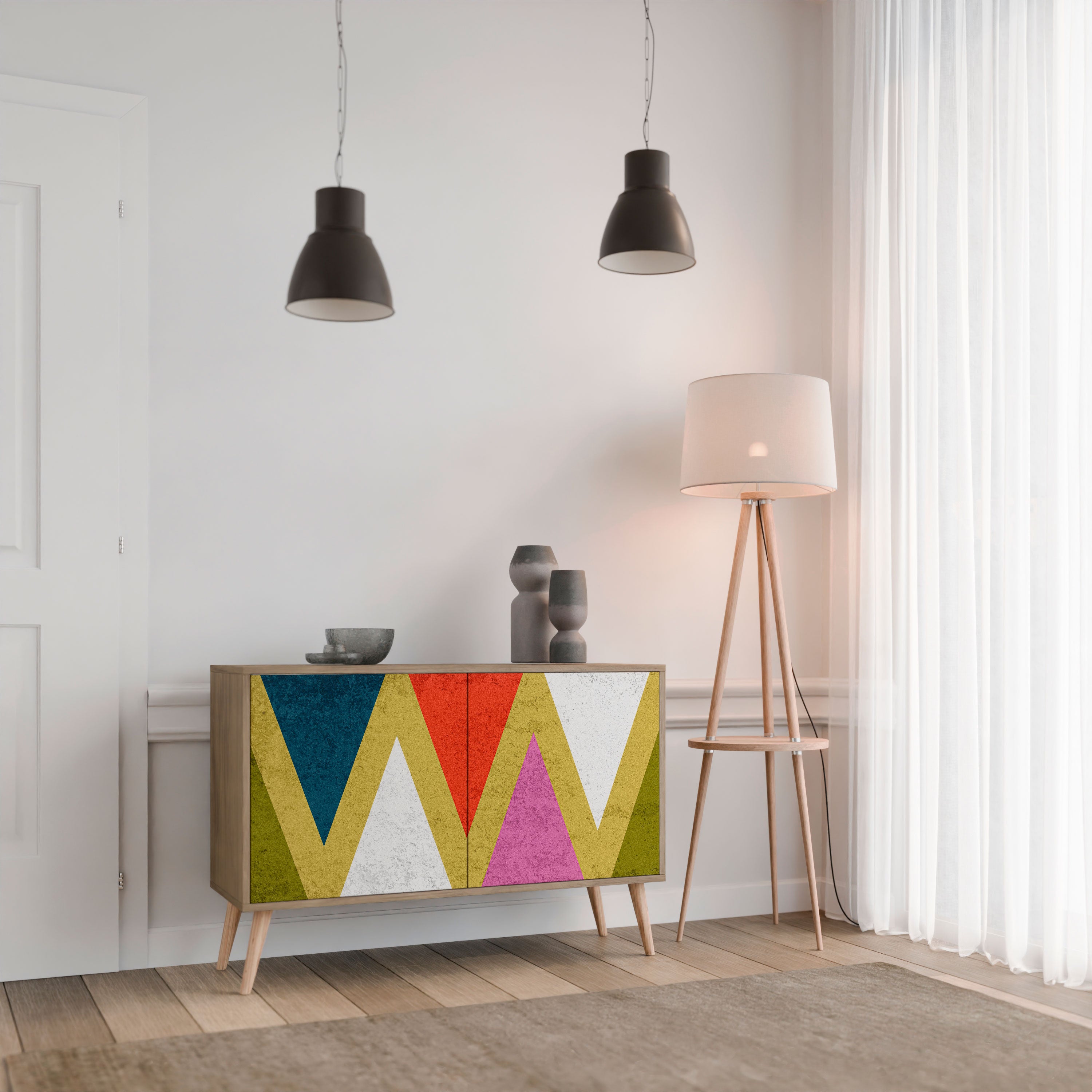COLORFUL TRIANGLES Komoda 2-drzwiowa