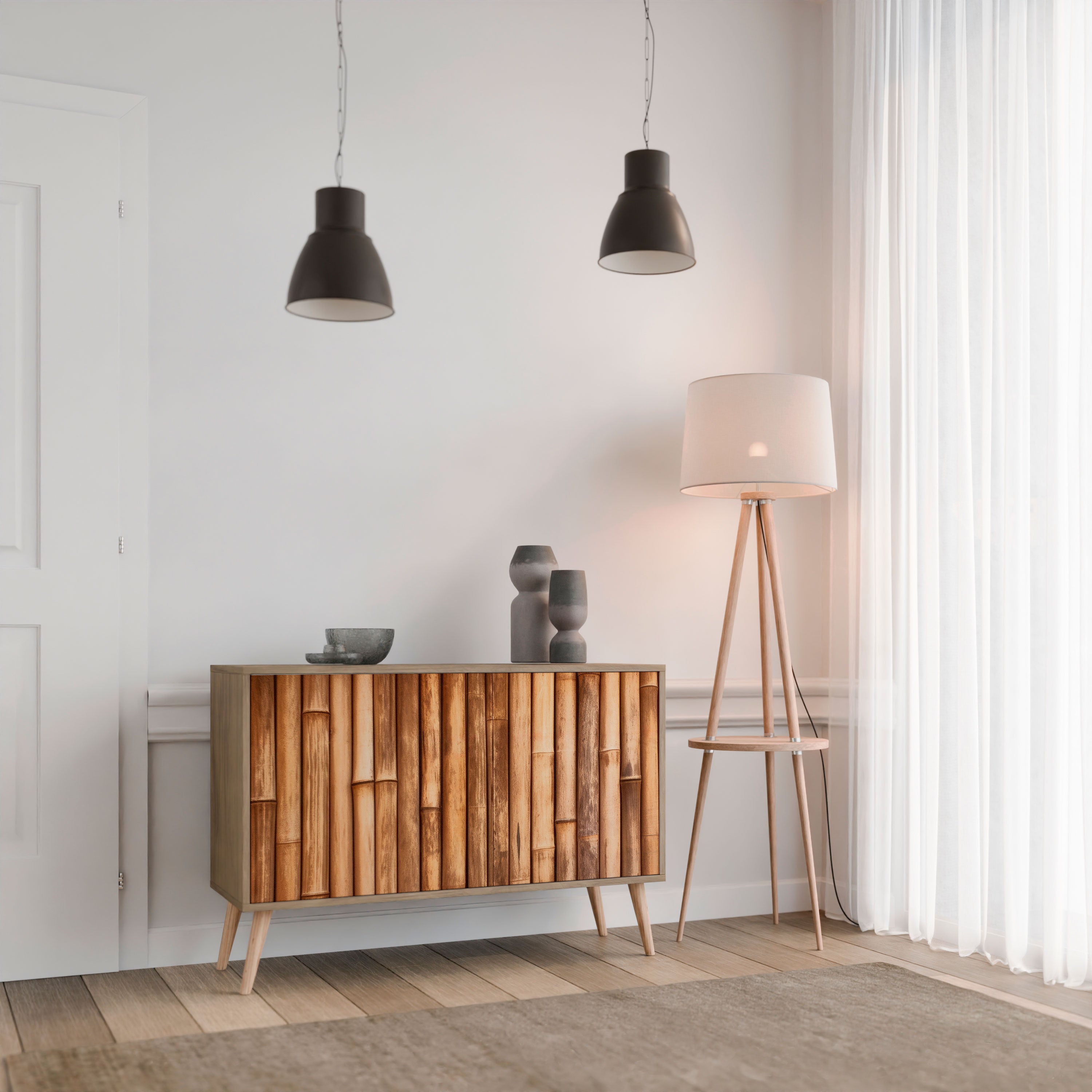 NATURAL WOOD Komoda 2-drzwiowa