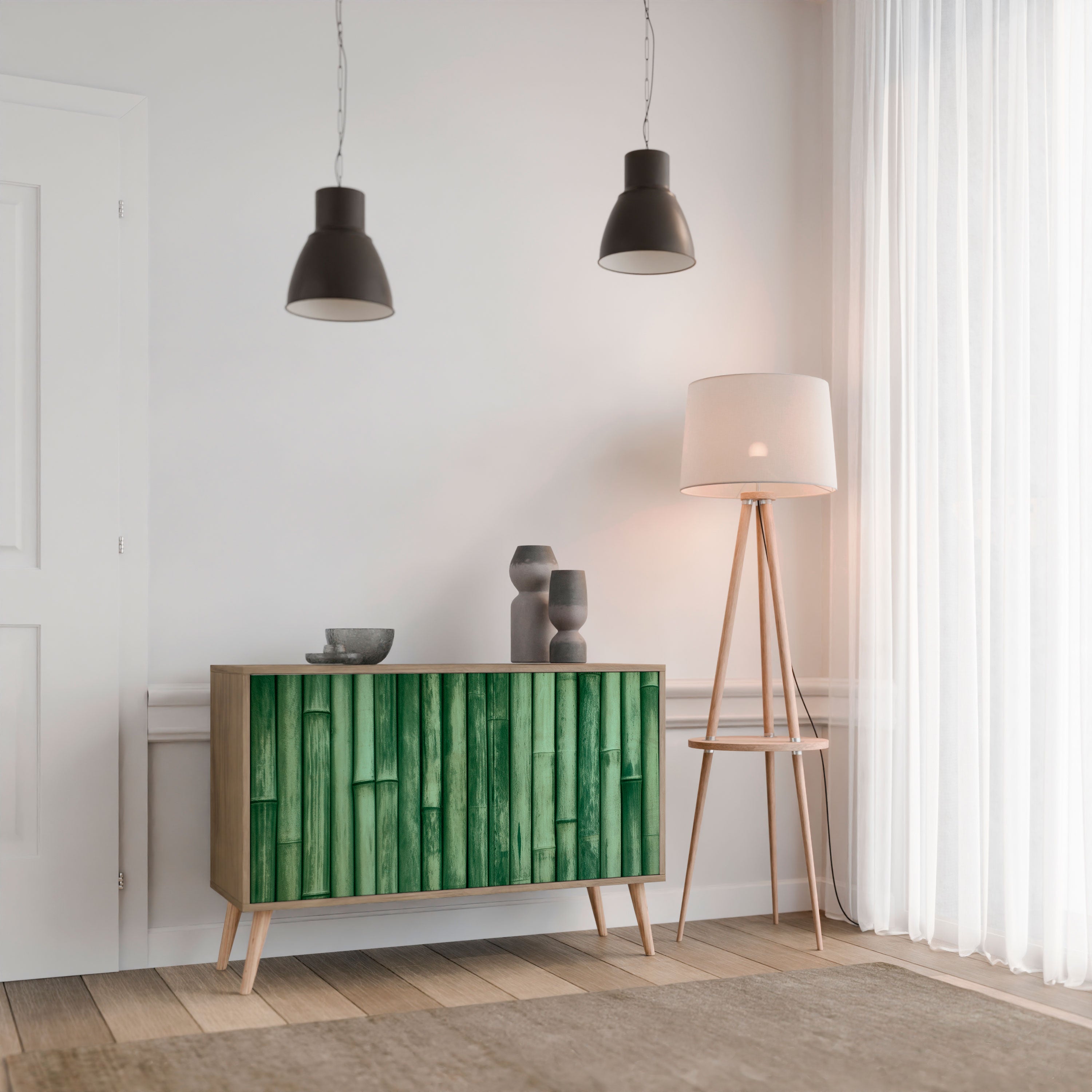 NATURAL GREEN Komoda 2-drzwiowa
