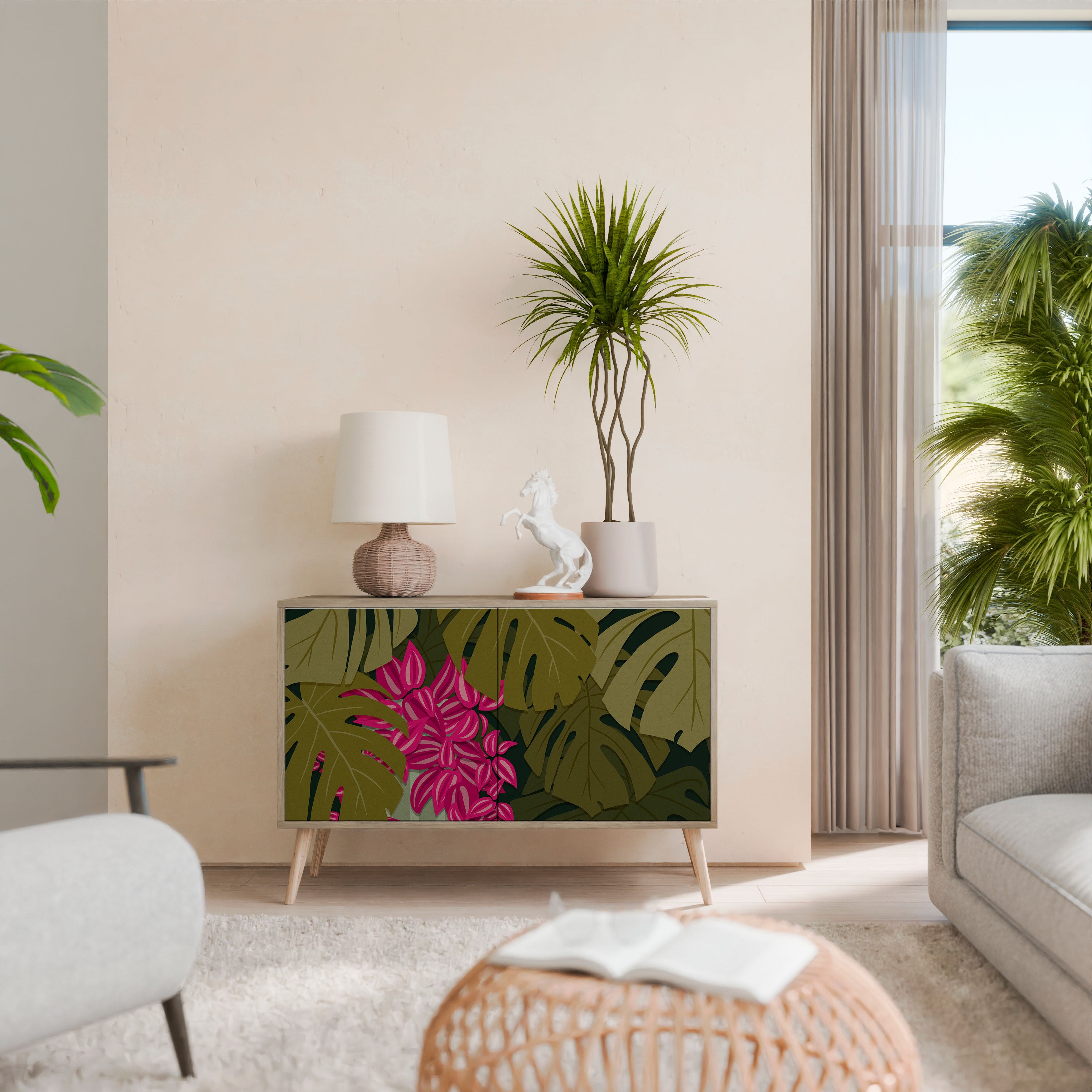 TROPICAL BEAUTY Komoda 2-drzwiowa