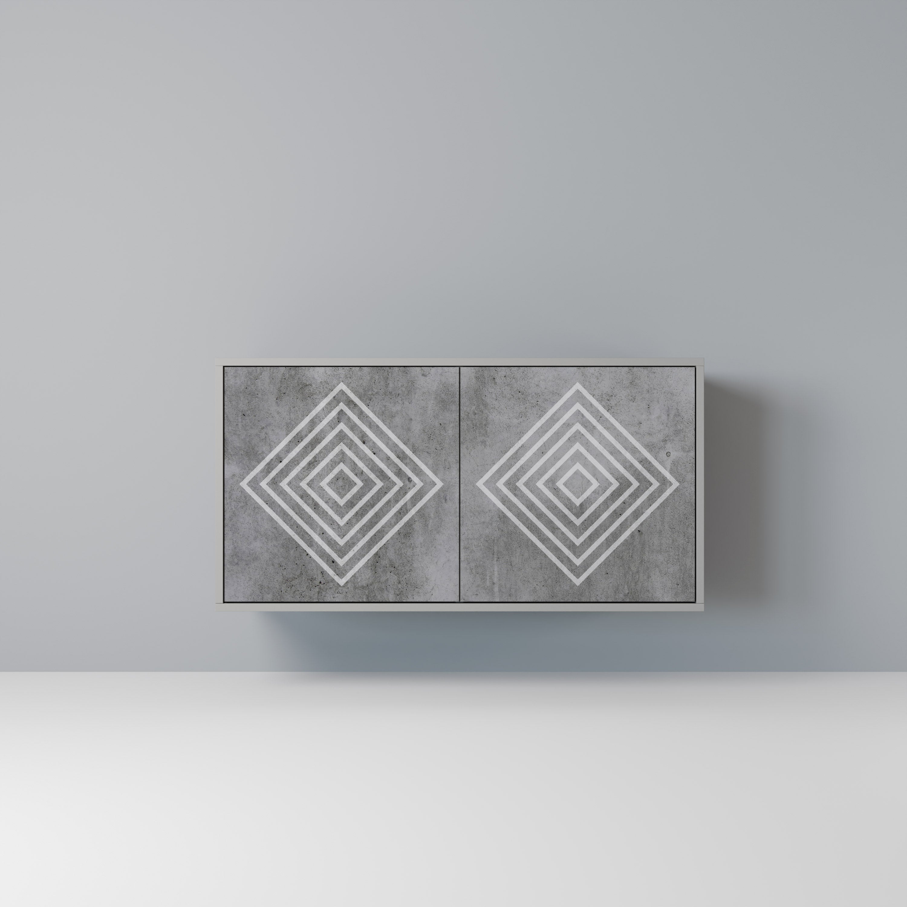 POLYGONAL ARTISTRY Komoda 2-drzwiowa korpus Szary