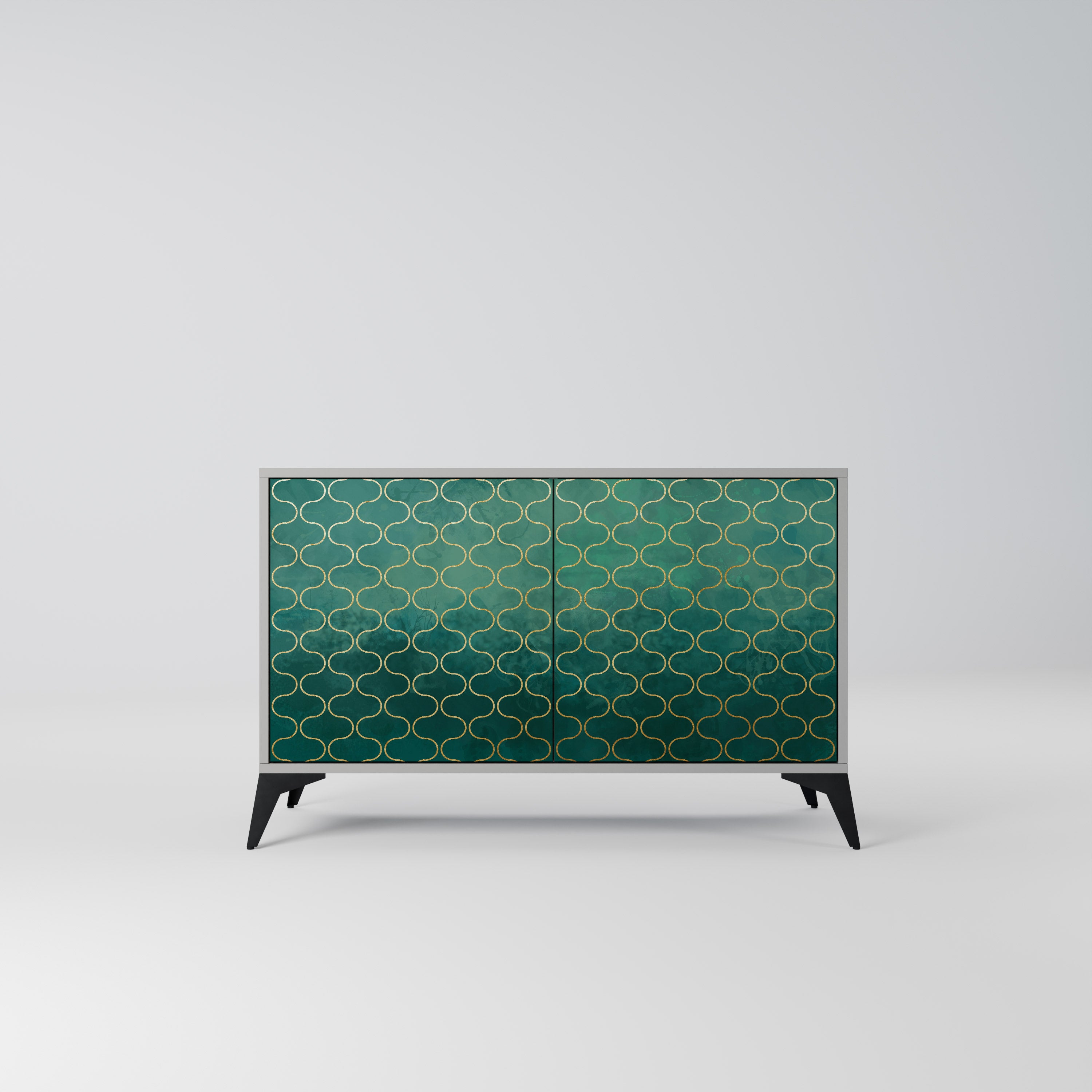 TESSELATED GREENERY Komoda 2-drzwiowa korpus Szary
