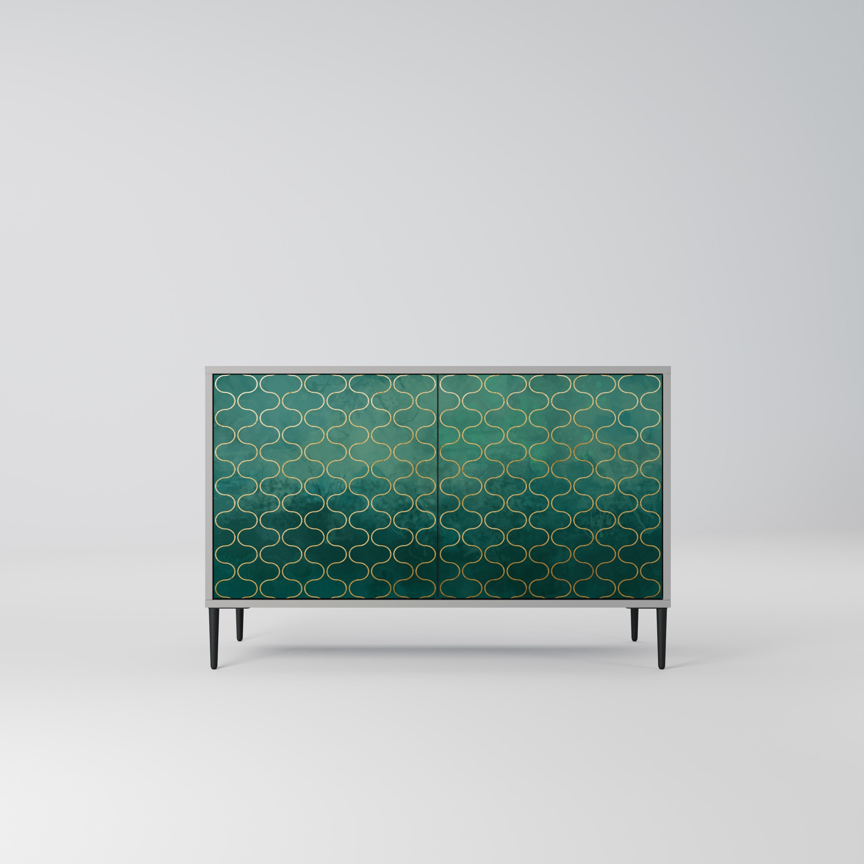 TESSELATED GREENERY Komoda 2-drzwiowa korpus Szary