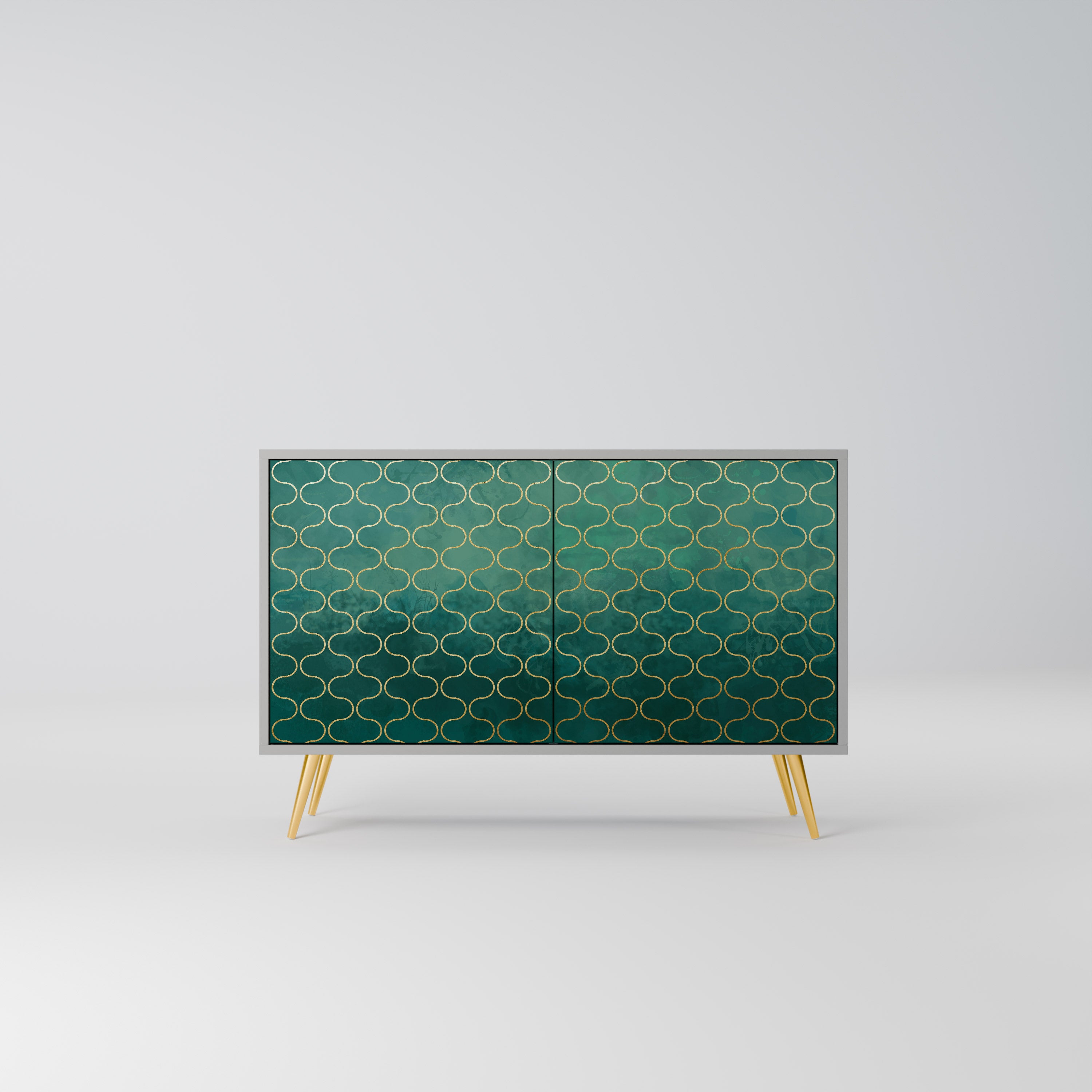 TESSELATED GREENERY Komoda 2-drzwiowa korpus Szary