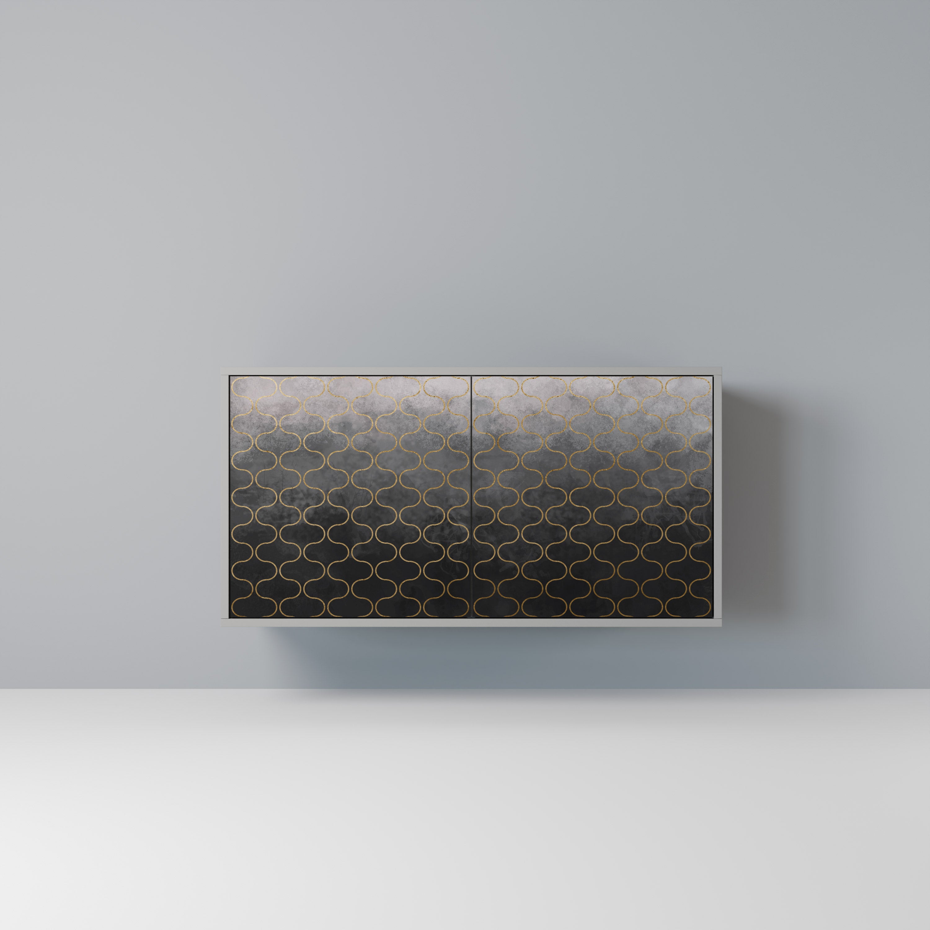TESSELATED GRAYISH Komoda 2-drzwiowa korpus Szary