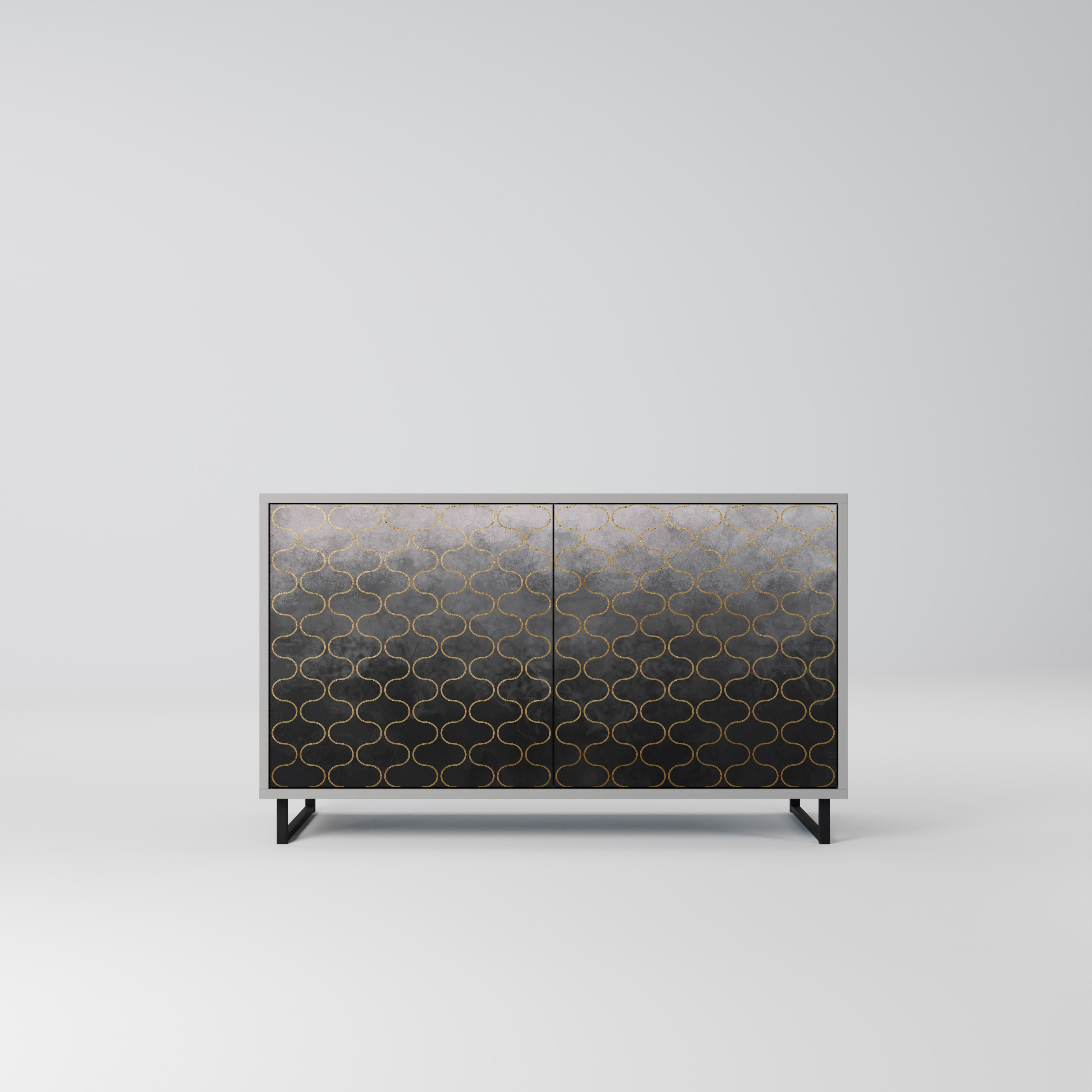TESSELATED GRAYISH Komoda 2-drzwiowa korpus Szary