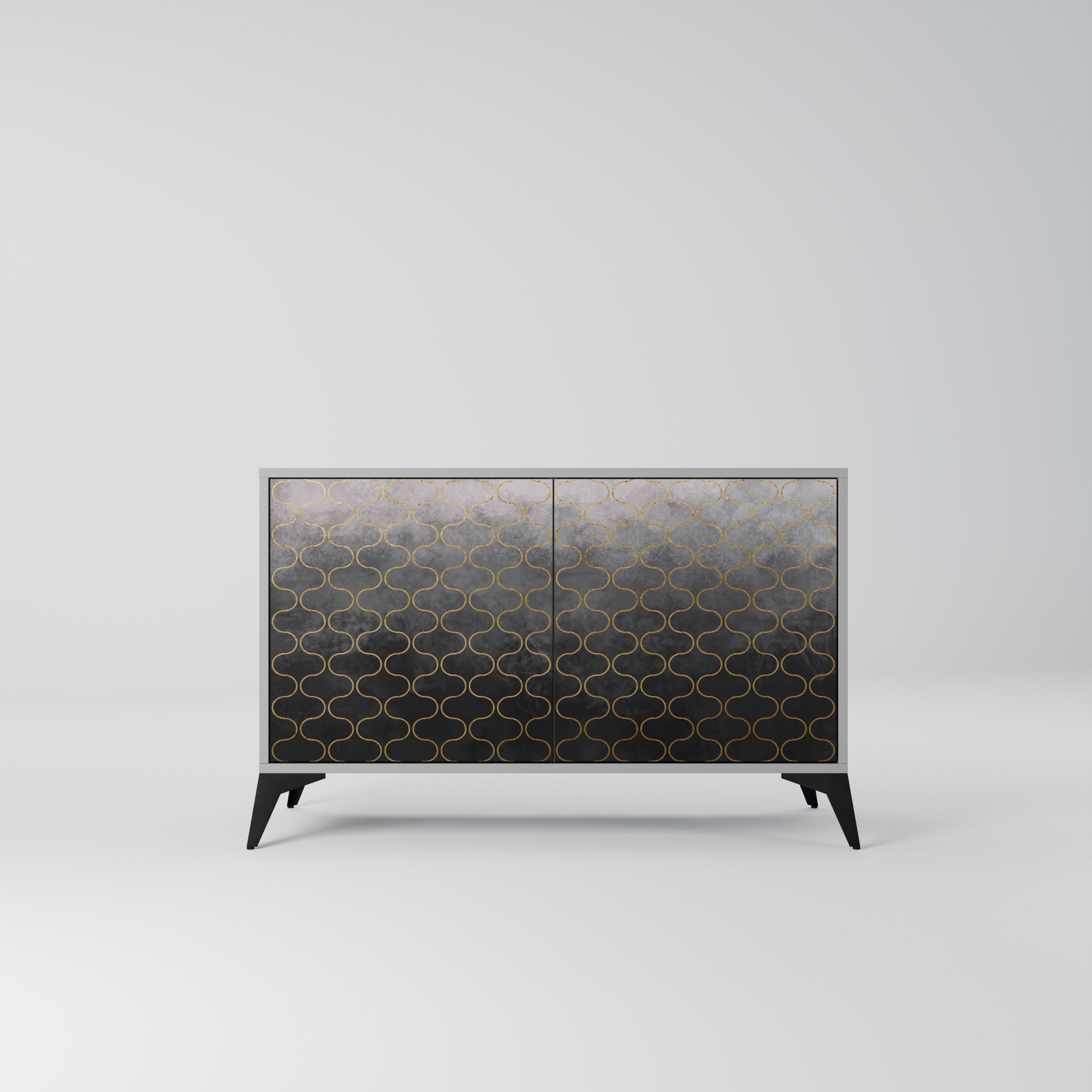 TESSELATED GRAYISH Komoda 2-drzwiowa korpus Szary