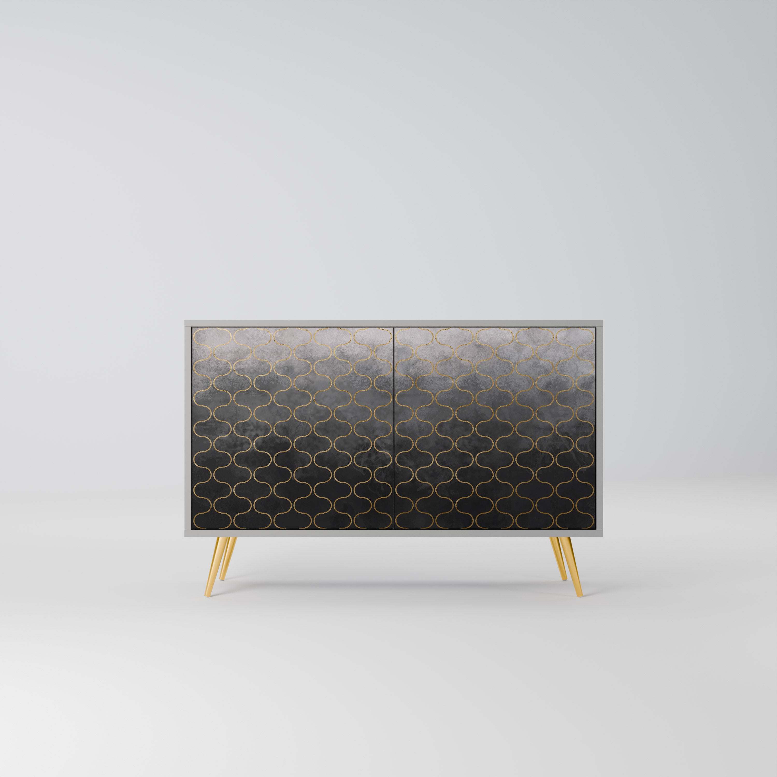 TESSELATED GRAYISH Komoda 2-drzwiowa korpus Szary