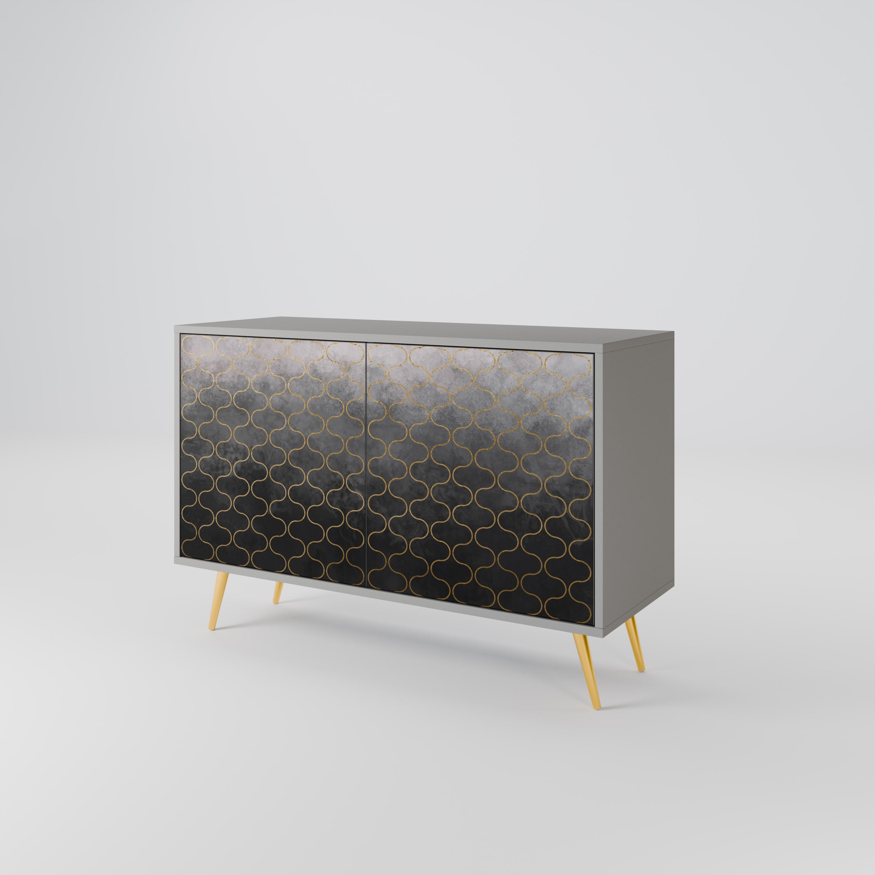 TESSELATED GRAYISH Komoda 2-drzwiowa korpus Szary