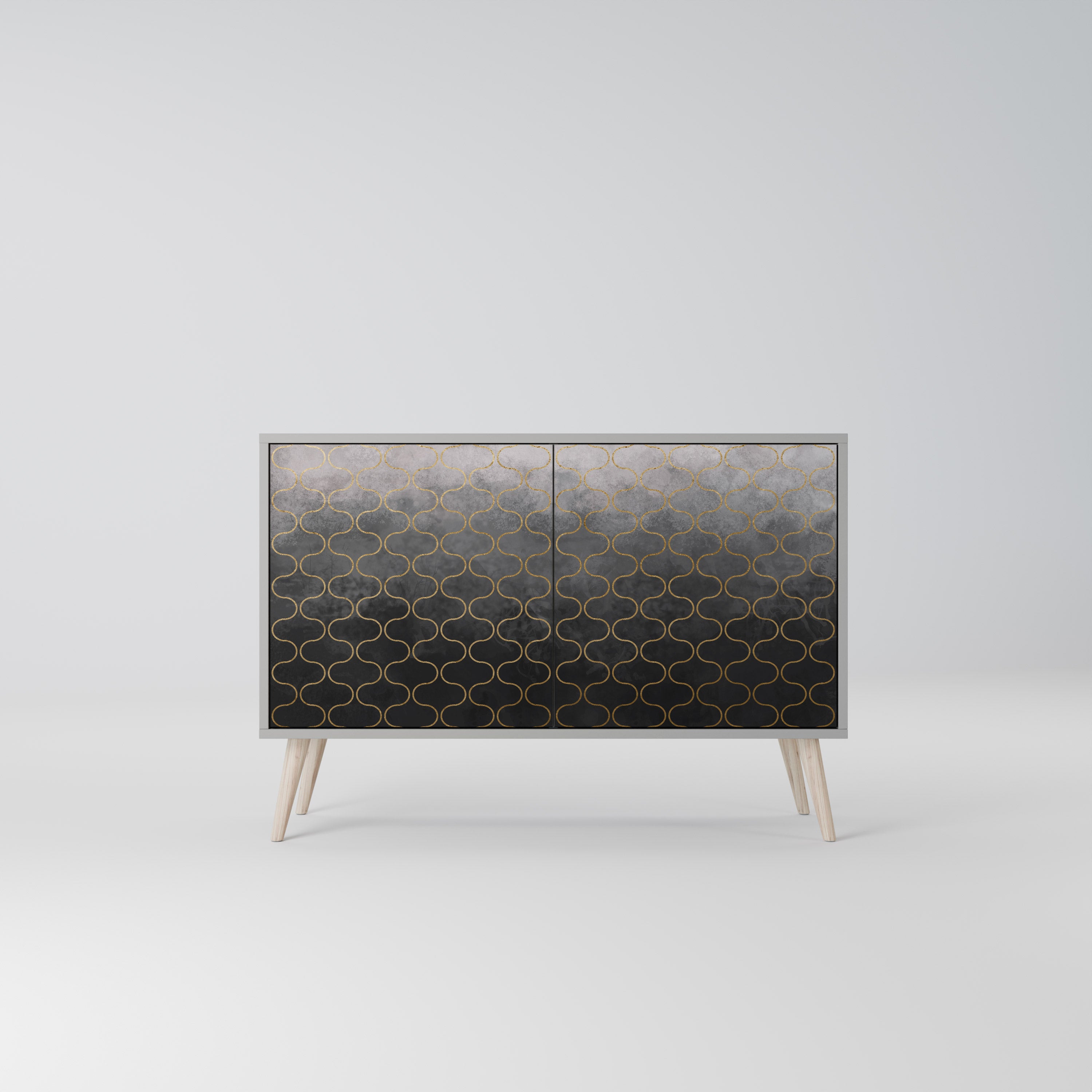 TESSELATED GRAYISH Komoda 2-drzwiowa korpus Szary