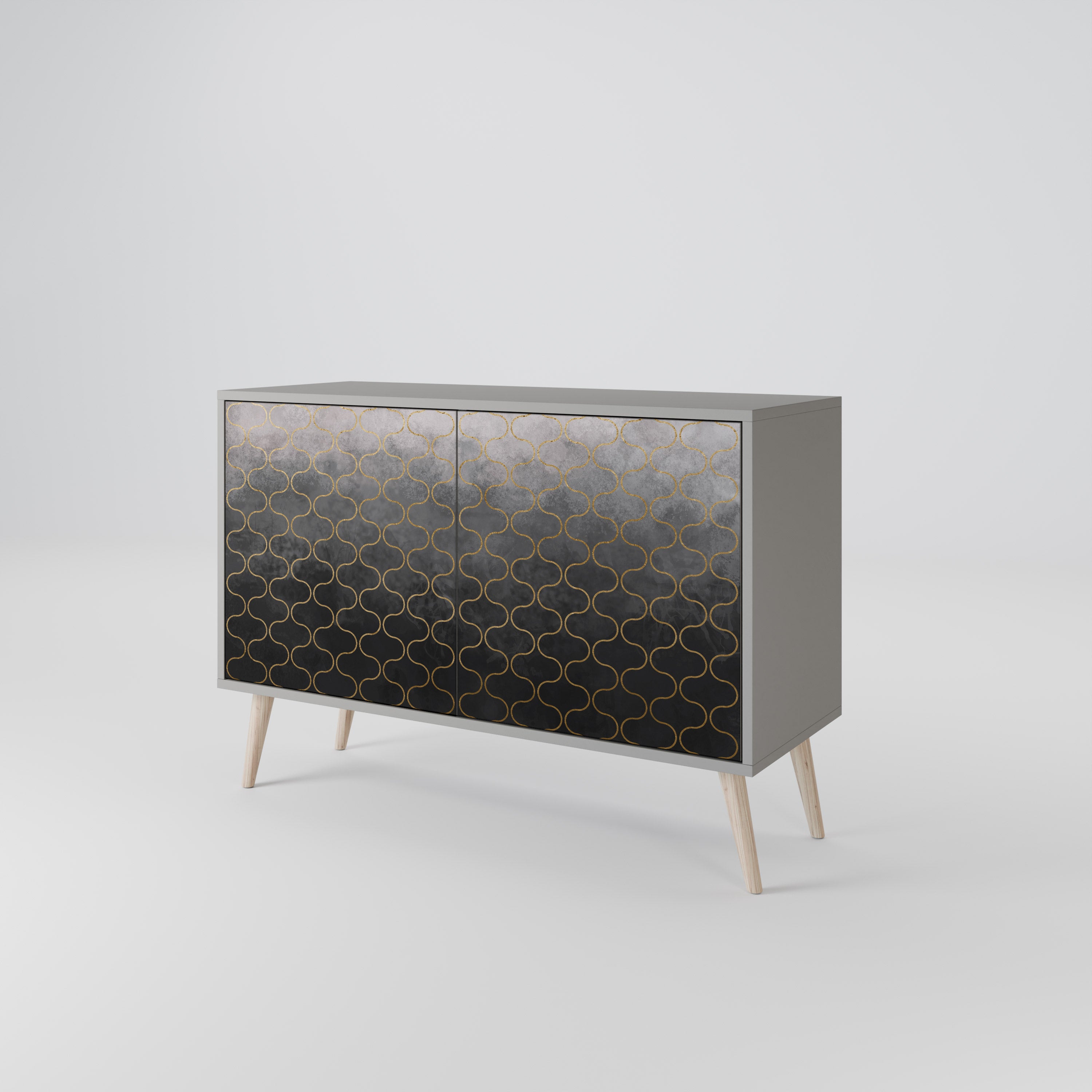 TESSELATED GRAYISH Komoda 2-drzwiowa korpus Szary