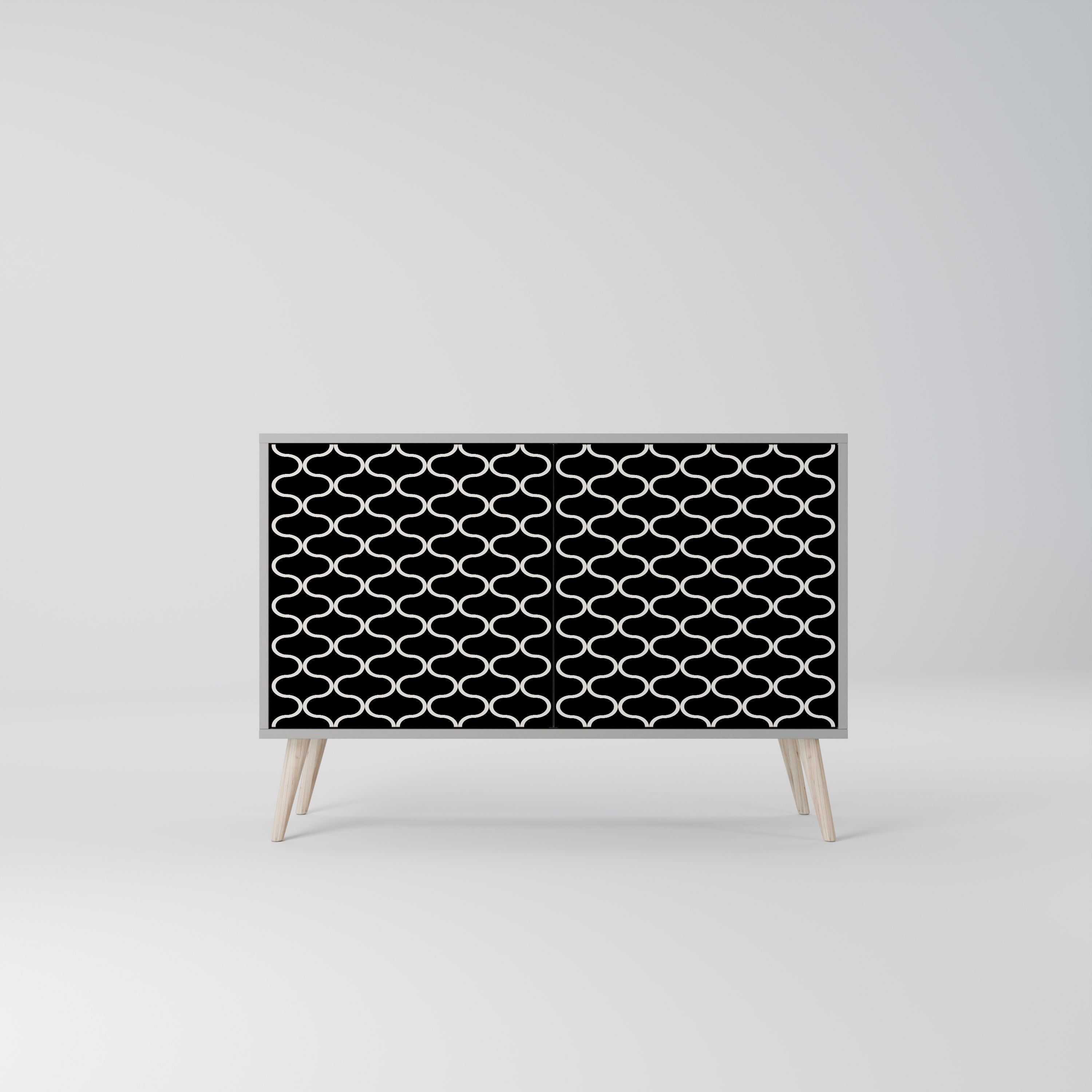 TESSELATED BLACKNESS Komoda 2-drzwiowa korpus Szary