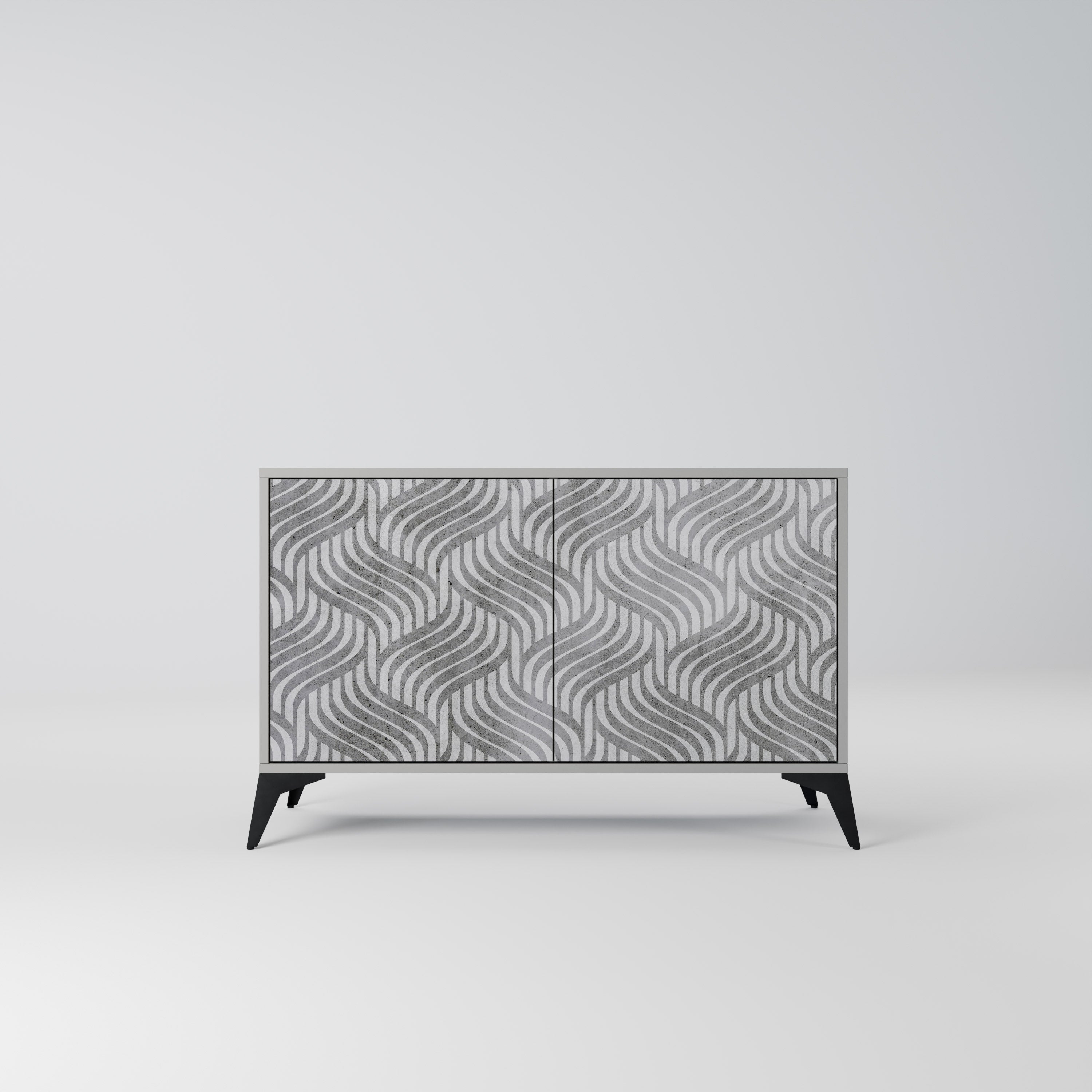 CONCRETE MOVEMENT Komoda 2-drzwiowa korpus Szary