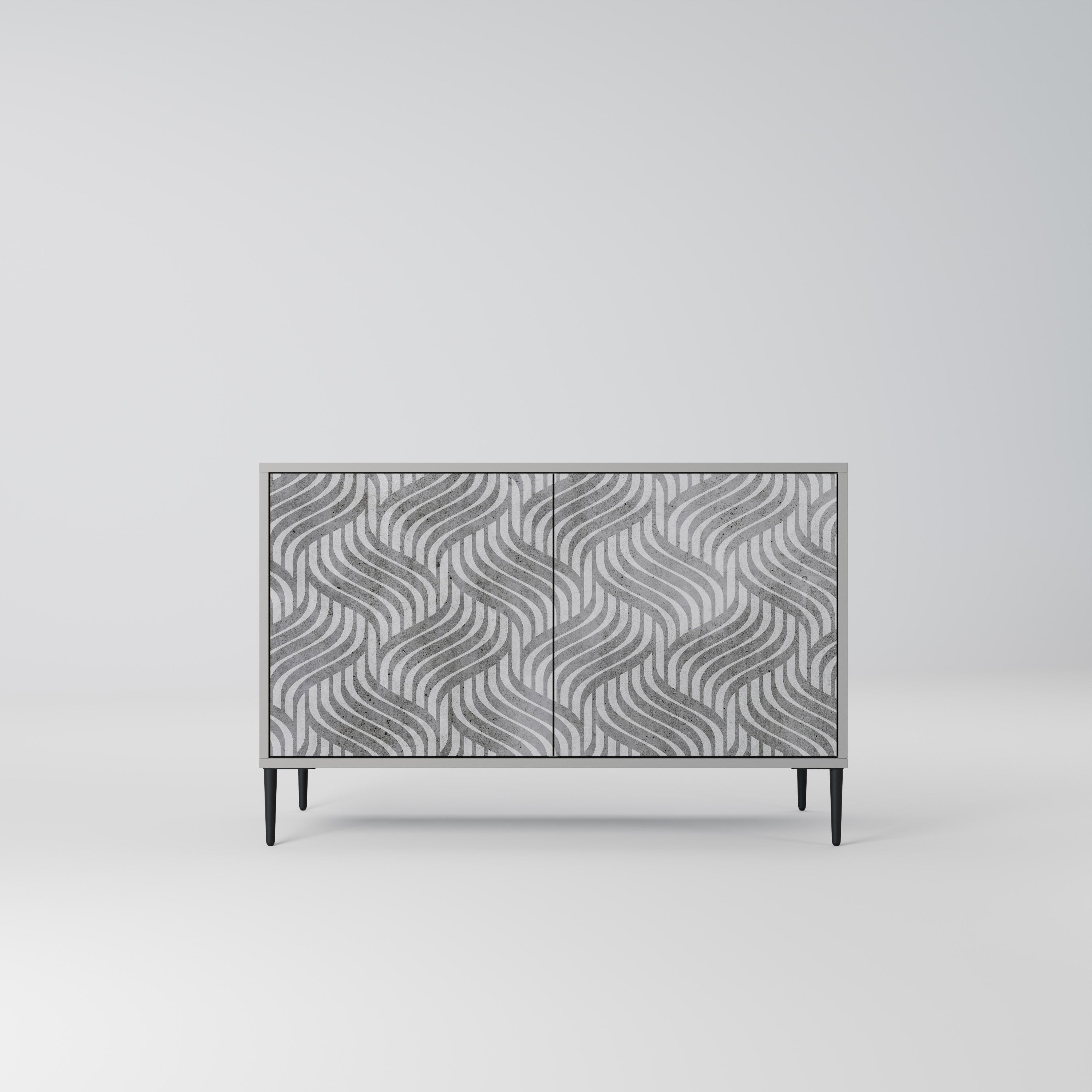 CONCRETE MOVEMENT Komoda 2-drzwiowa korpus Szary