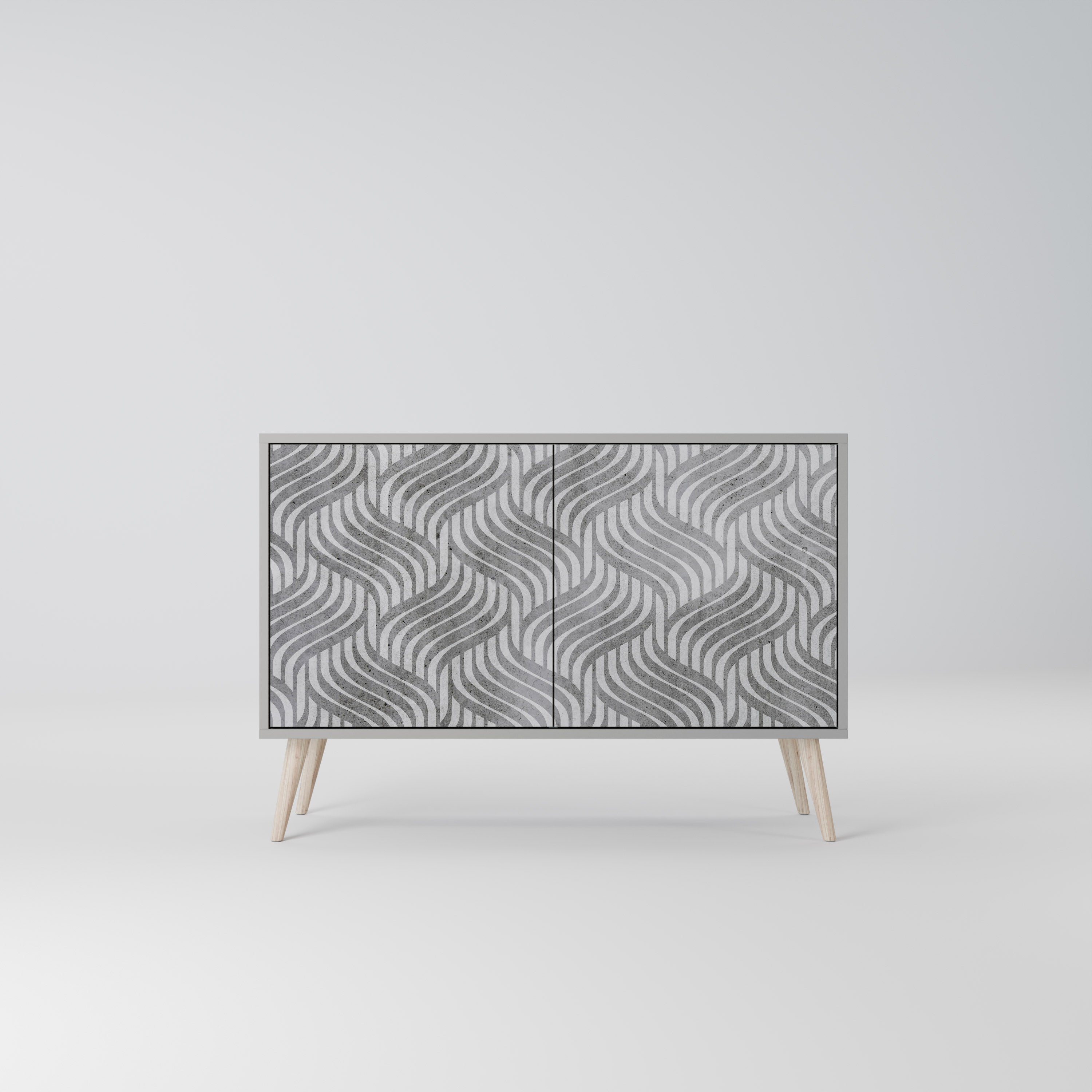 CONCRETE MOVEMENT Komoda 2-drzwiowa korpus Szary