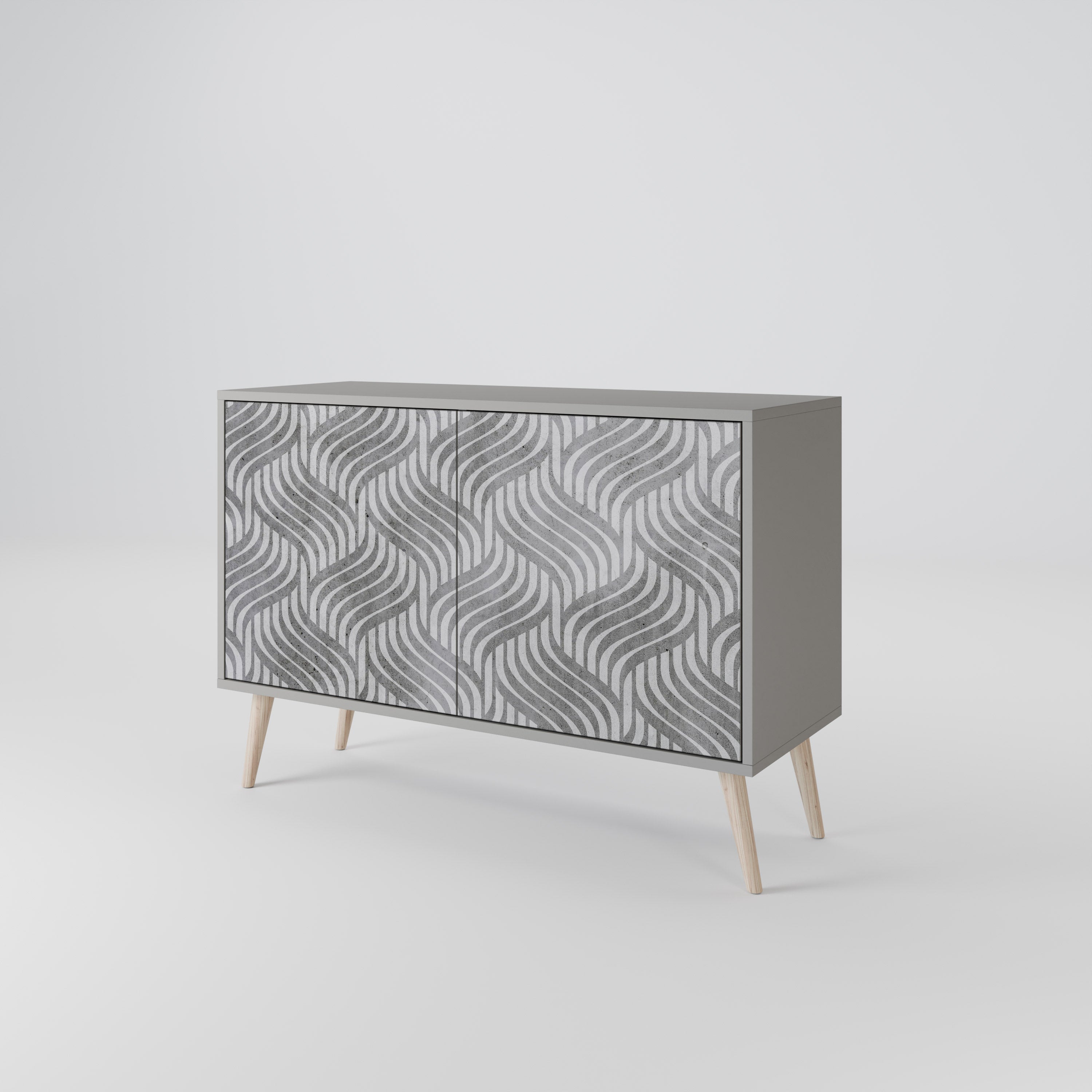 CONCRETE MOVEMENT Komoda 2-drzwiowa korpus Szary