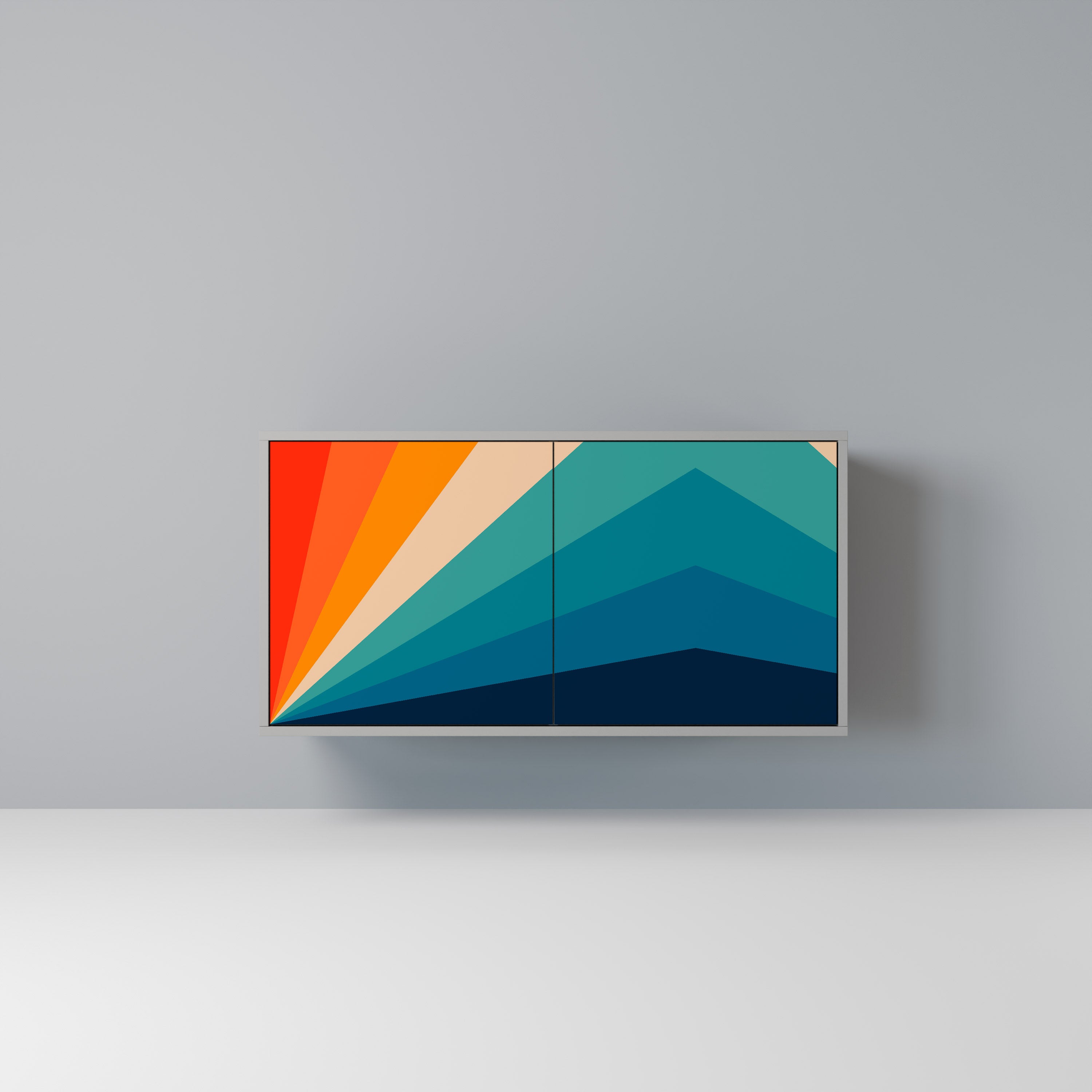 PRISM CONCUSSION Komoda 2-drzwiowa korpus Szary