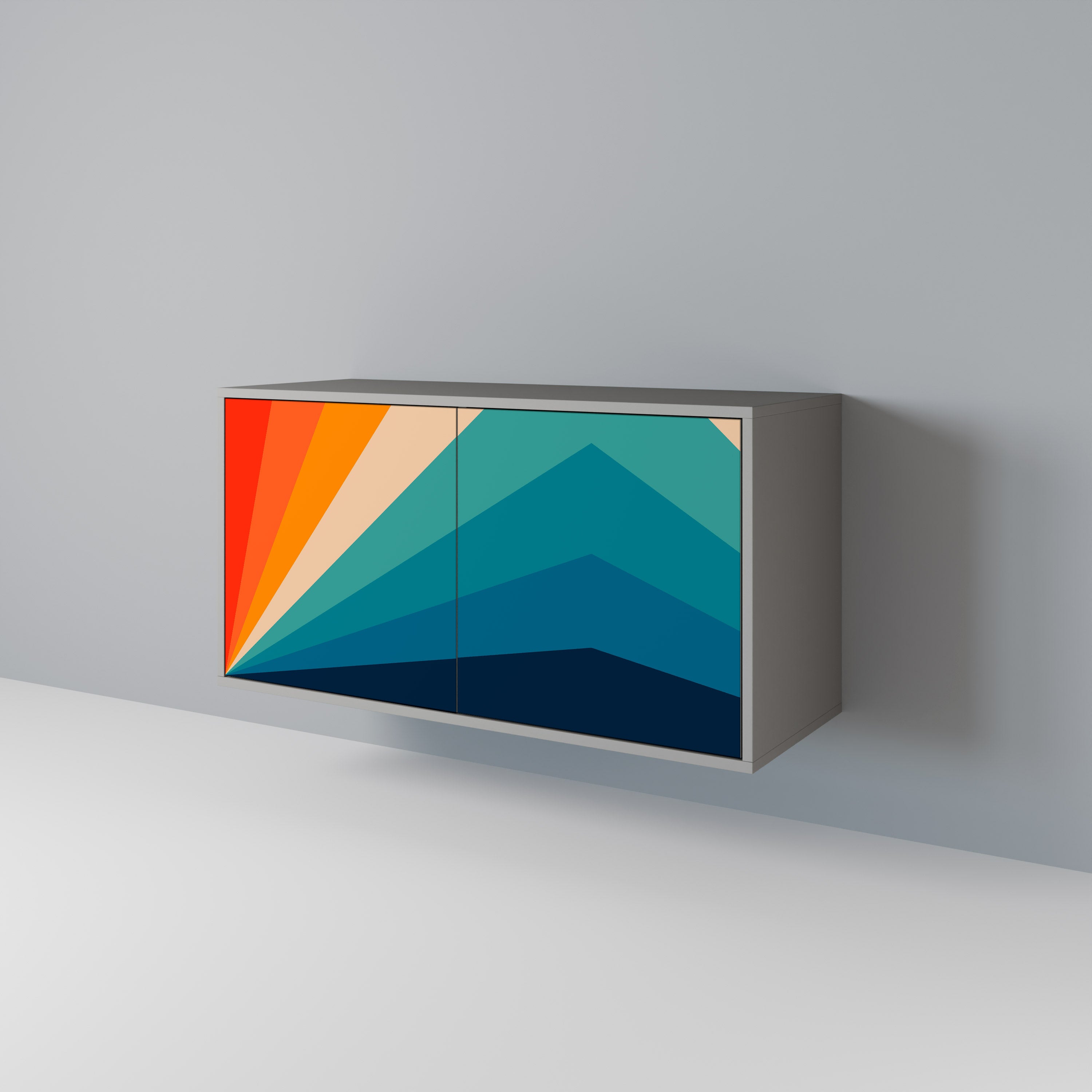 PRISM CONCUSSION Komoda 2-drzwiowa korpus Szary