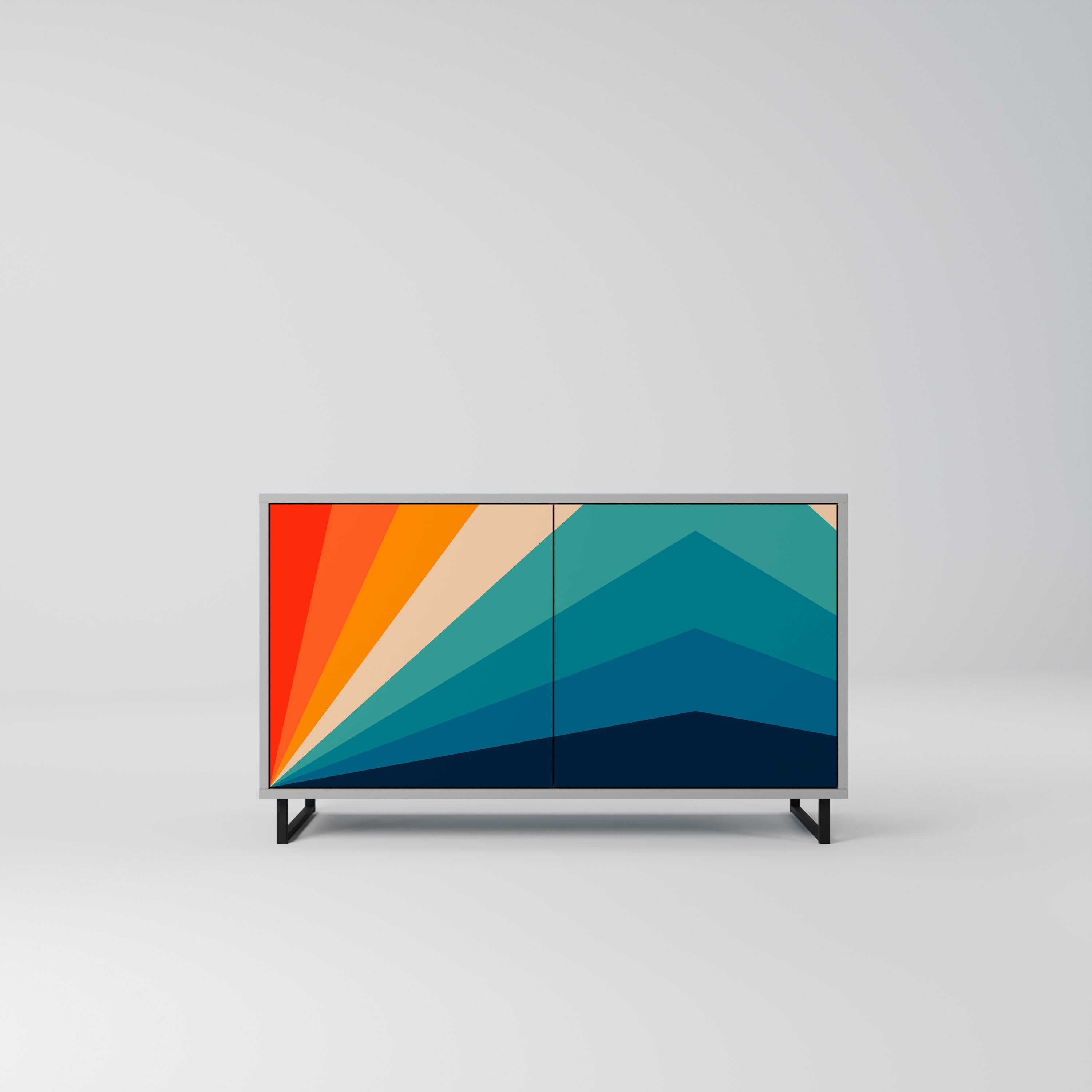 PRISM CONCUSSION Komoda 2-drzwiowa korpus Szary