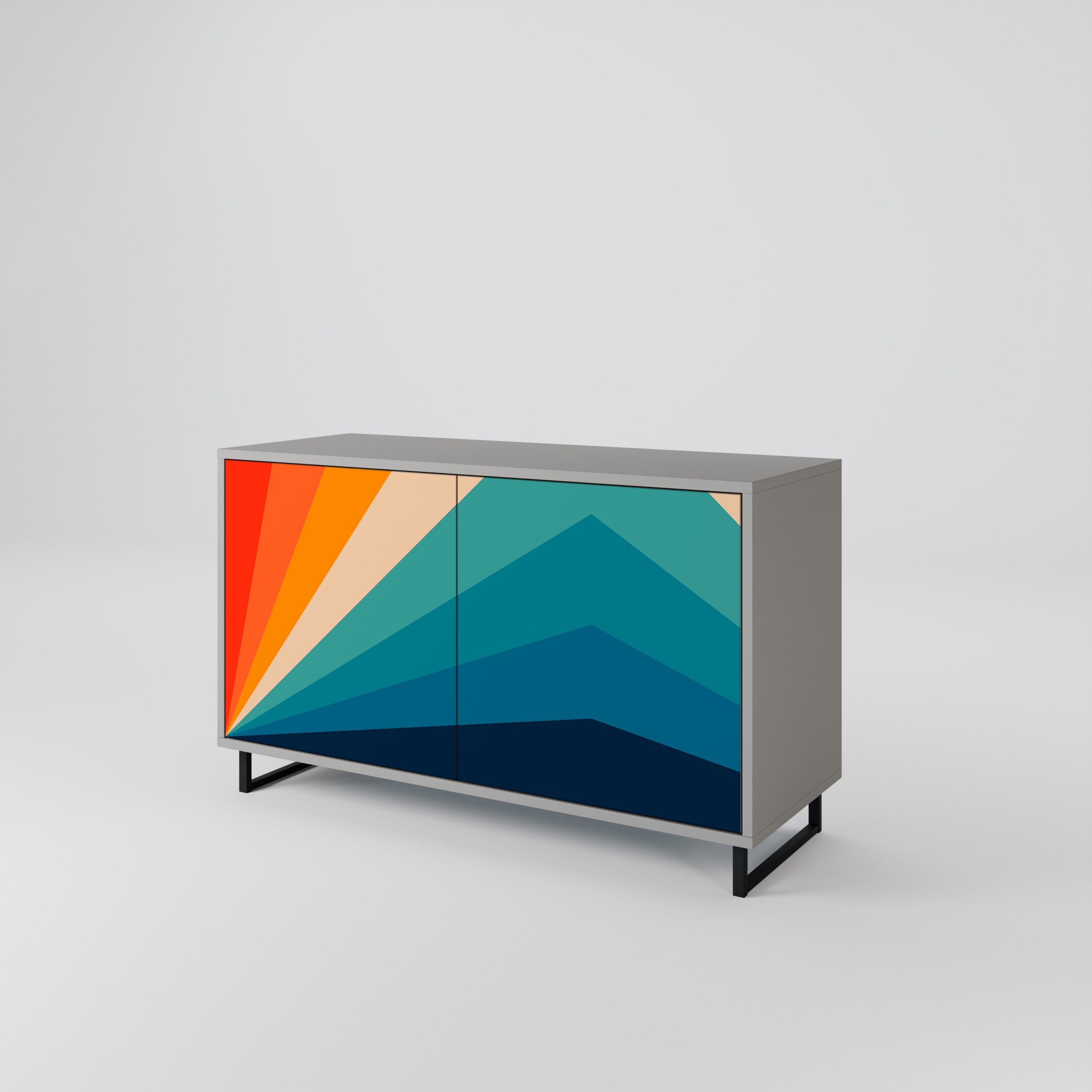 PRISM CONCUSSION Komoda 2-drzwiowa korpus Szary