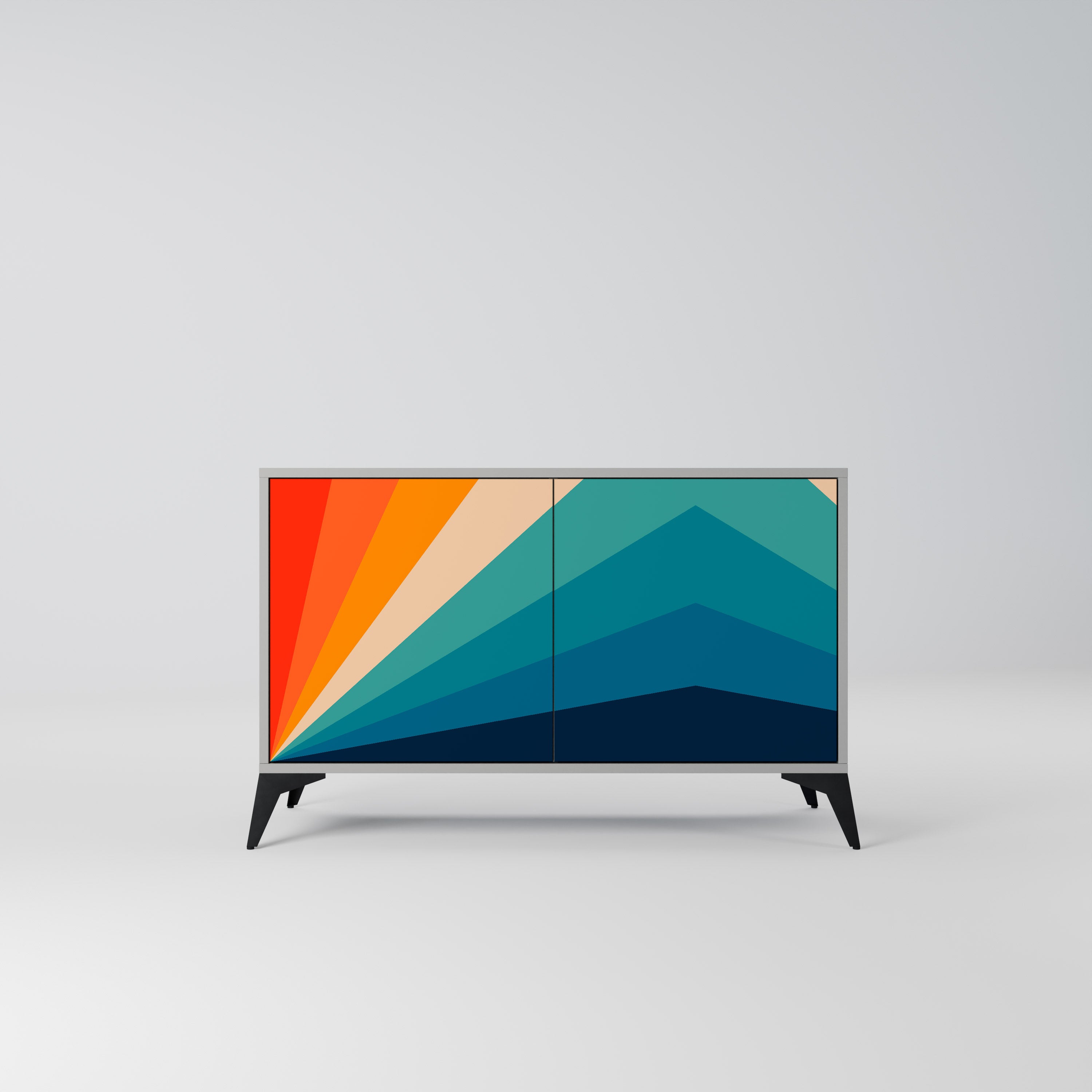 PRISM CONCUSSION Komoda 2-drzwiowa korpus Szary