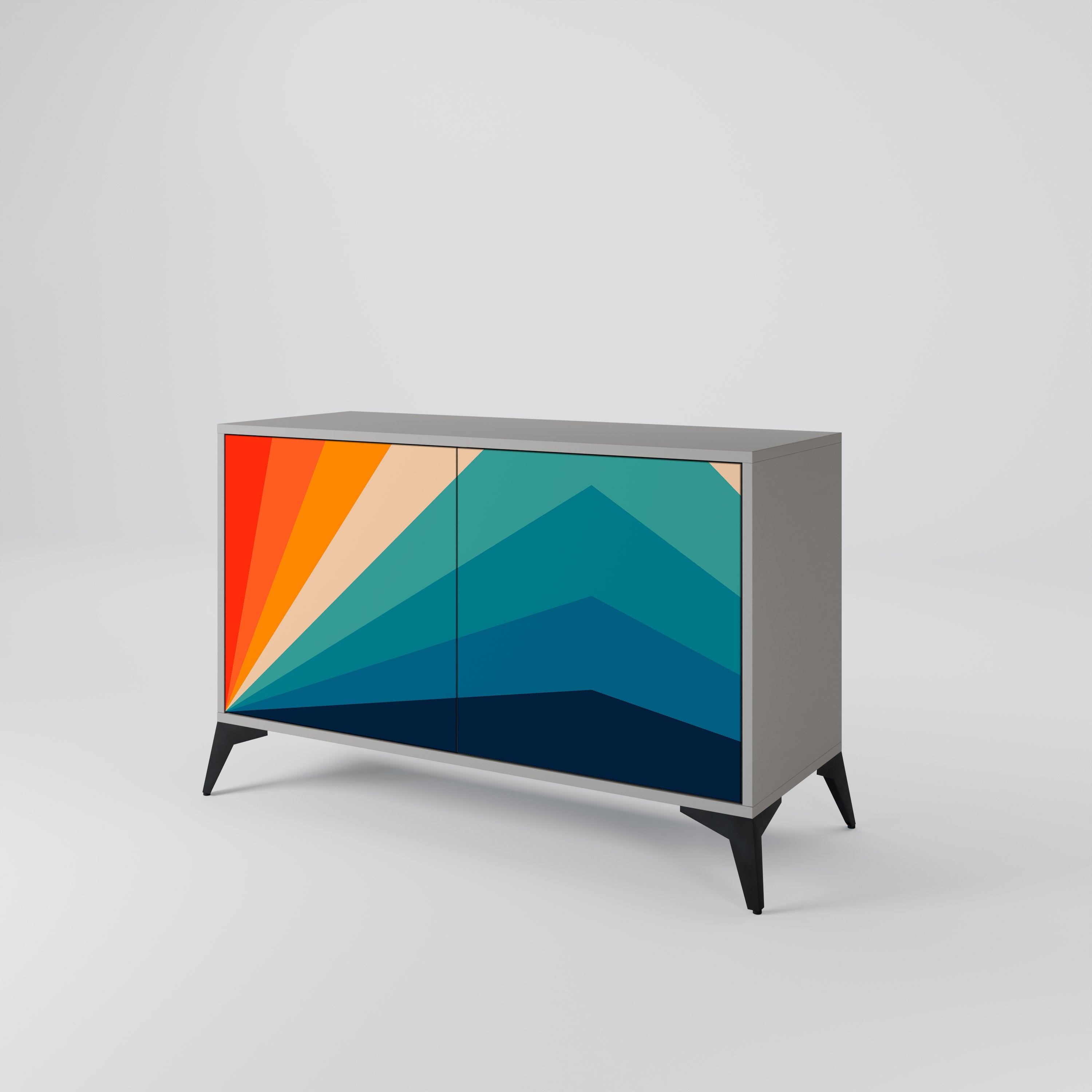 PRISM CONCUSSION Komoda 2-drzwiowa korpus Szary