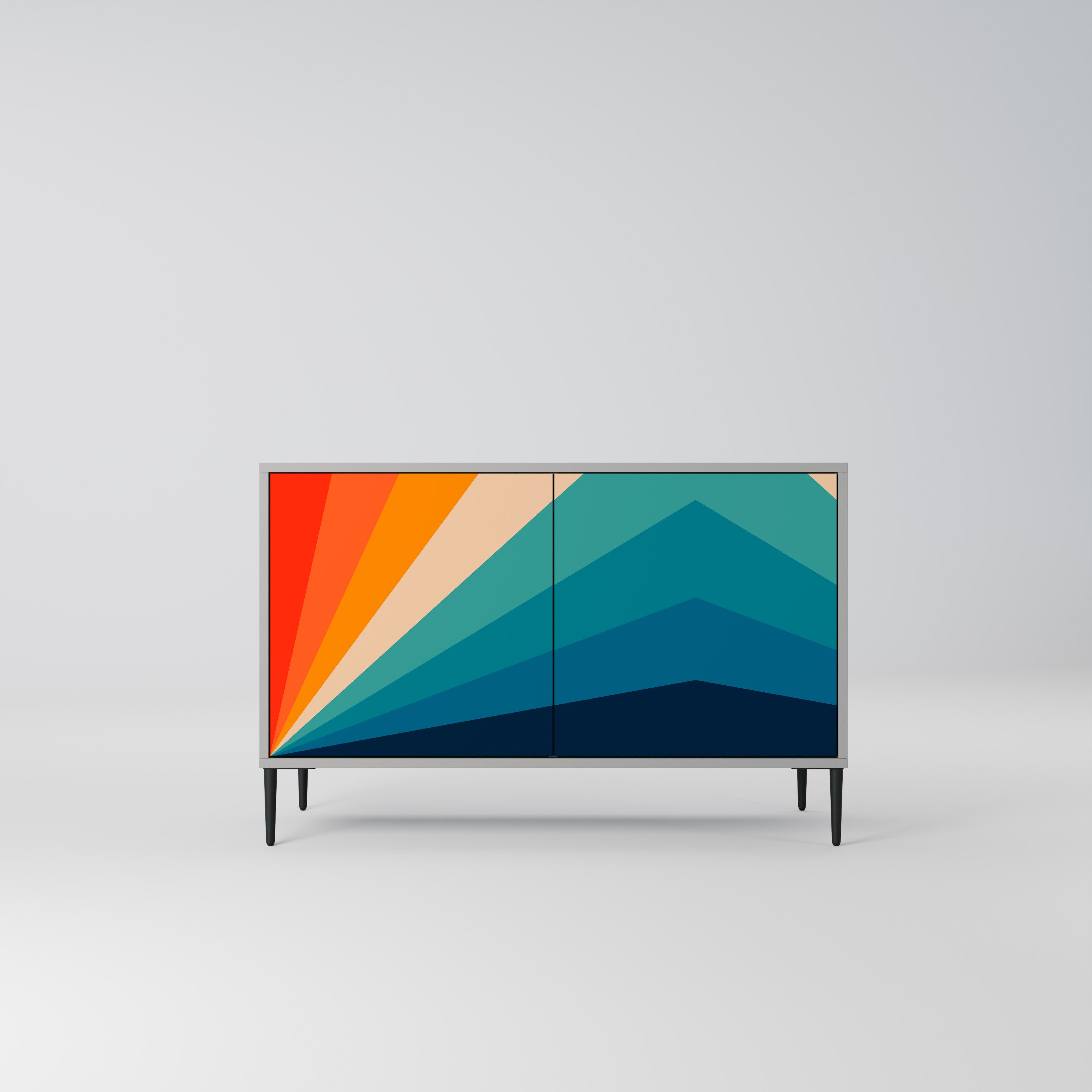PRISM CONCUSSION Komoda 2-drzwiowa korpus Szary