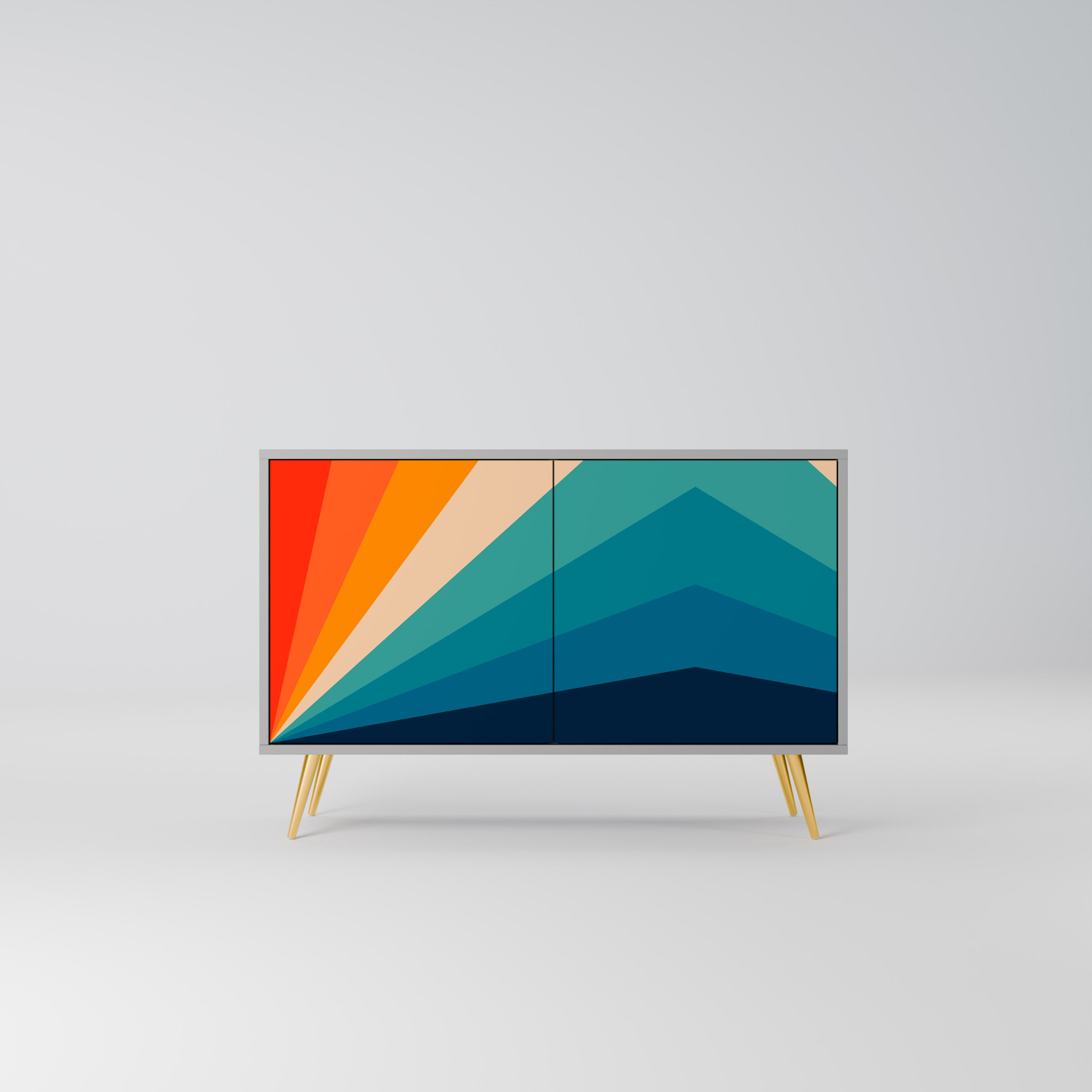 PRISM CONCUSSION Komoda 2-drzwiowa korpus Szary