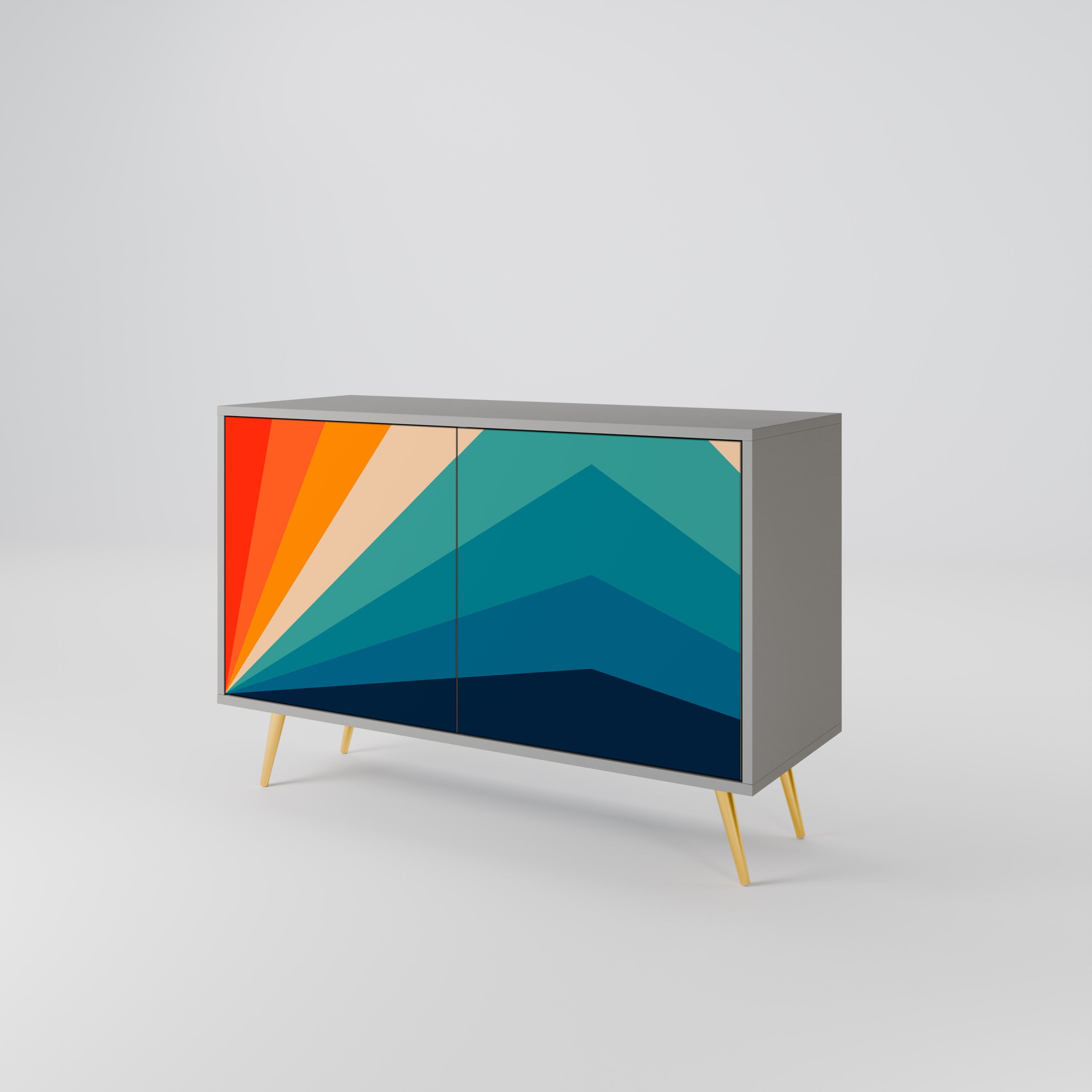 PRISM CONCUSSION Komoda 2-drzwiowa korpus Szary