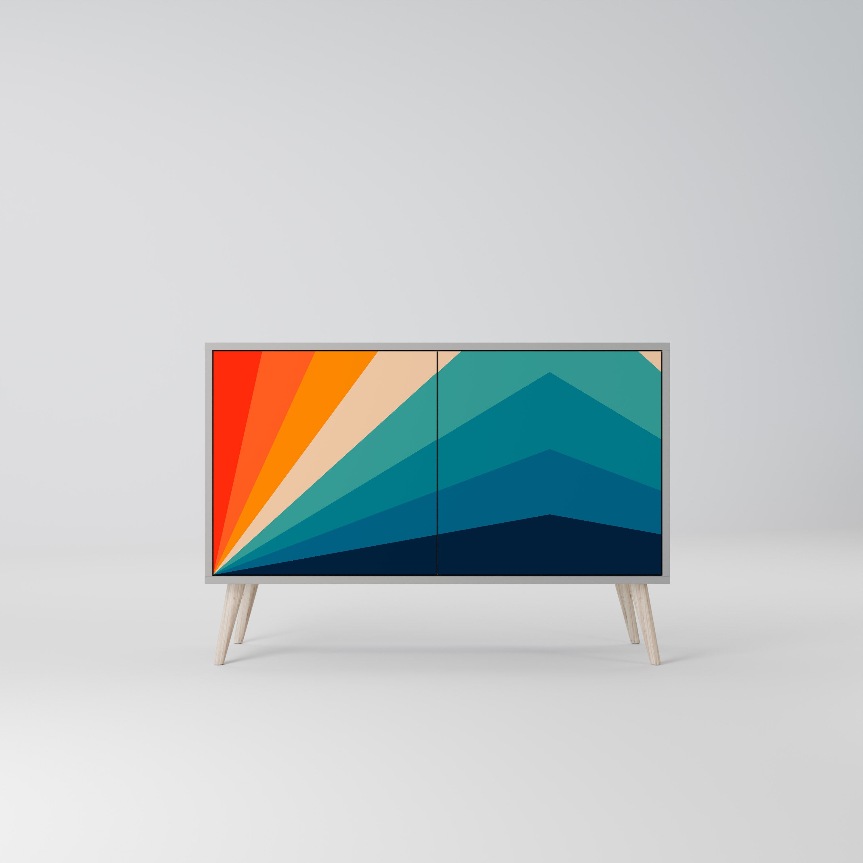 PRISM CONCUSSION Komoda 2-drzwiowa korpus Szary
