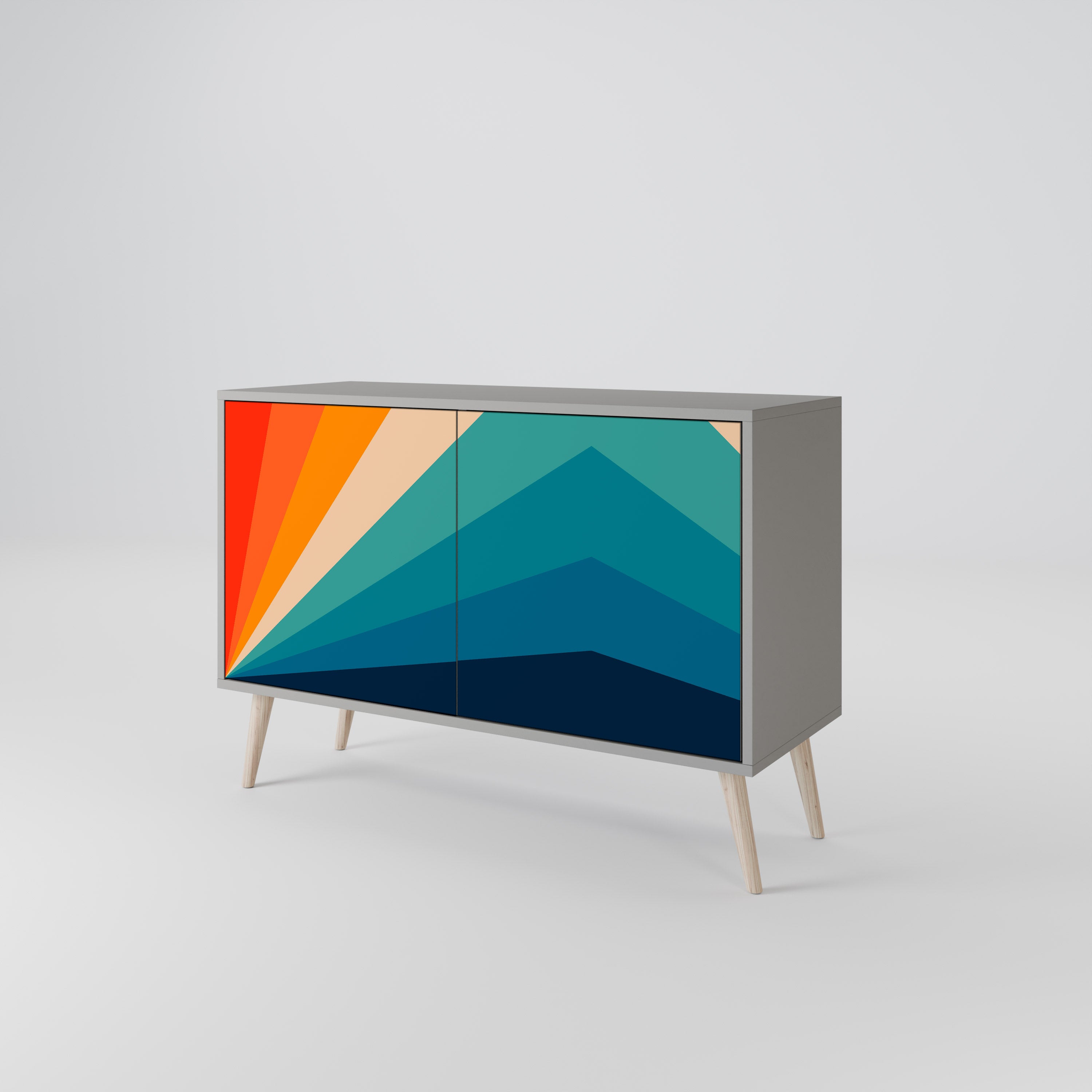 PRISM CONCUSSION Komoda 2-drzwiowa korpus Szary