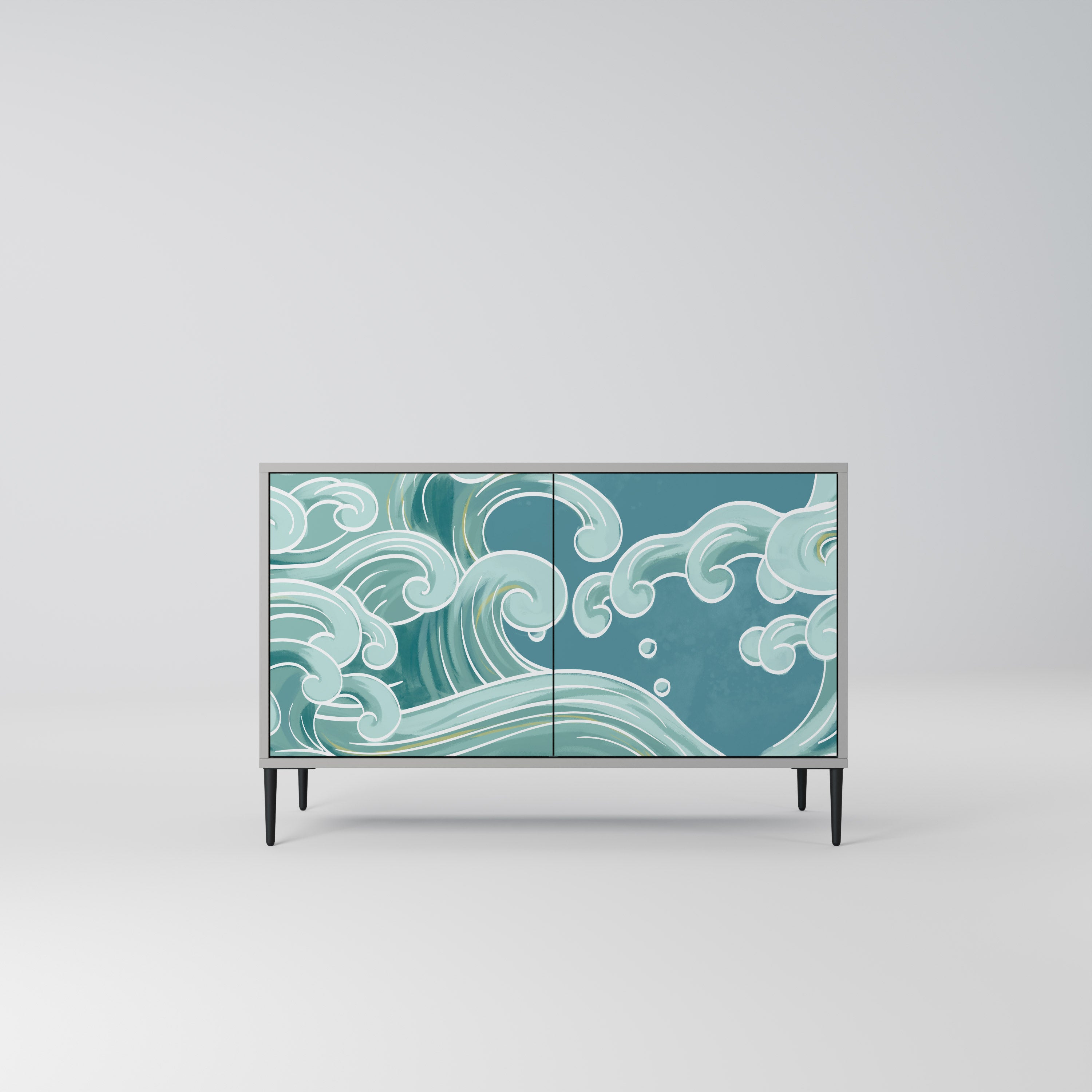 ASIAN SWAY Komoda 2-drzwiowa korpus Szary