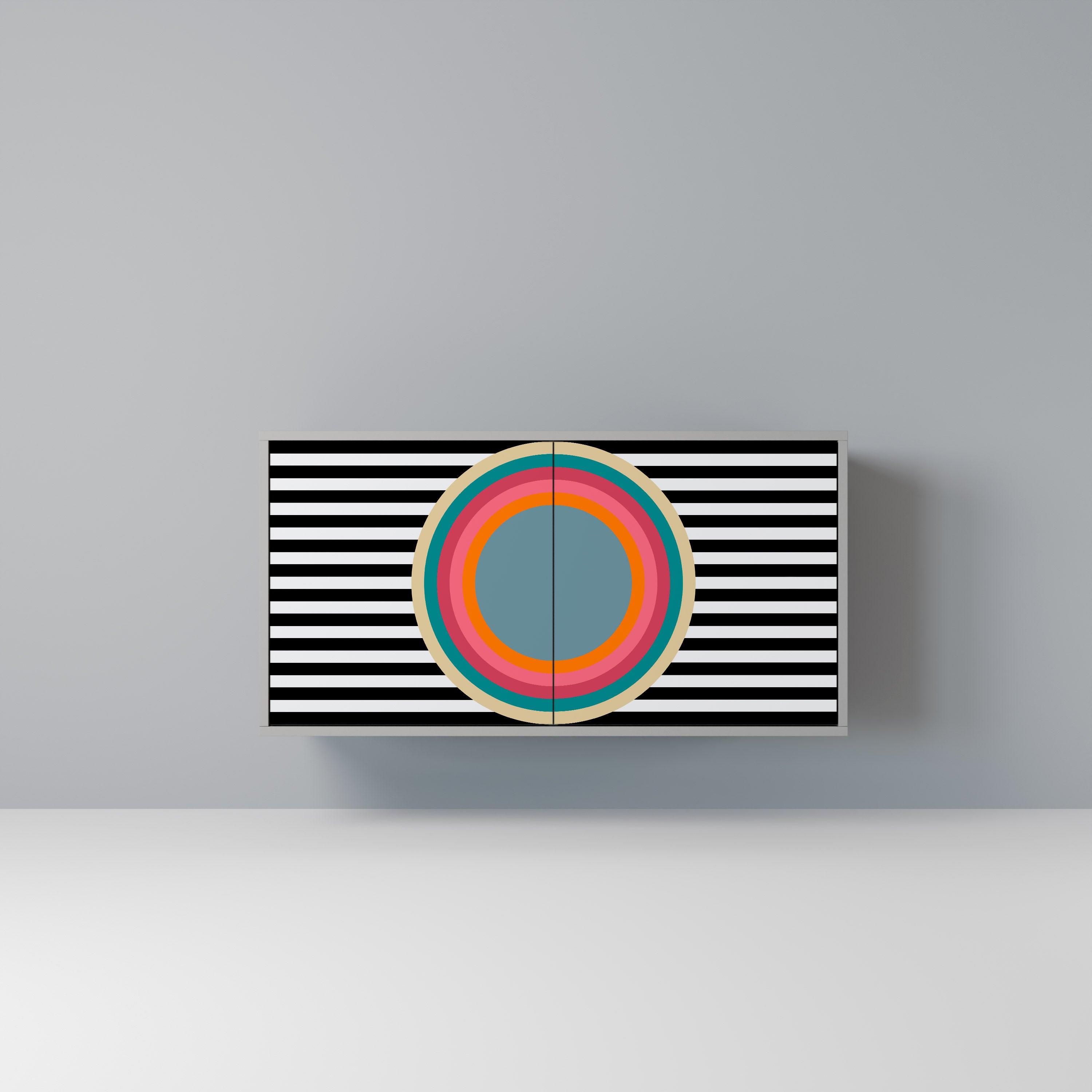 SPECTRA SHOWCASE Komoda 2-drzwiowa korpus Szary