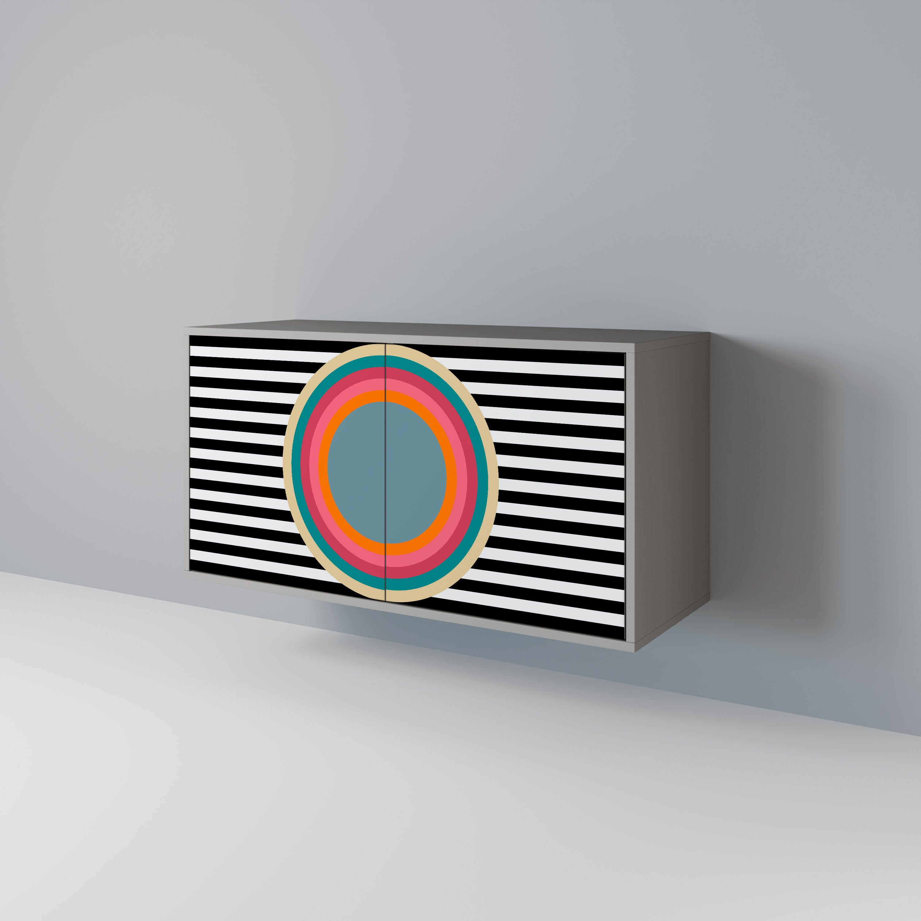 SPECTRA SHOWCASE Komoda 2-drzwiowa korpus Szary