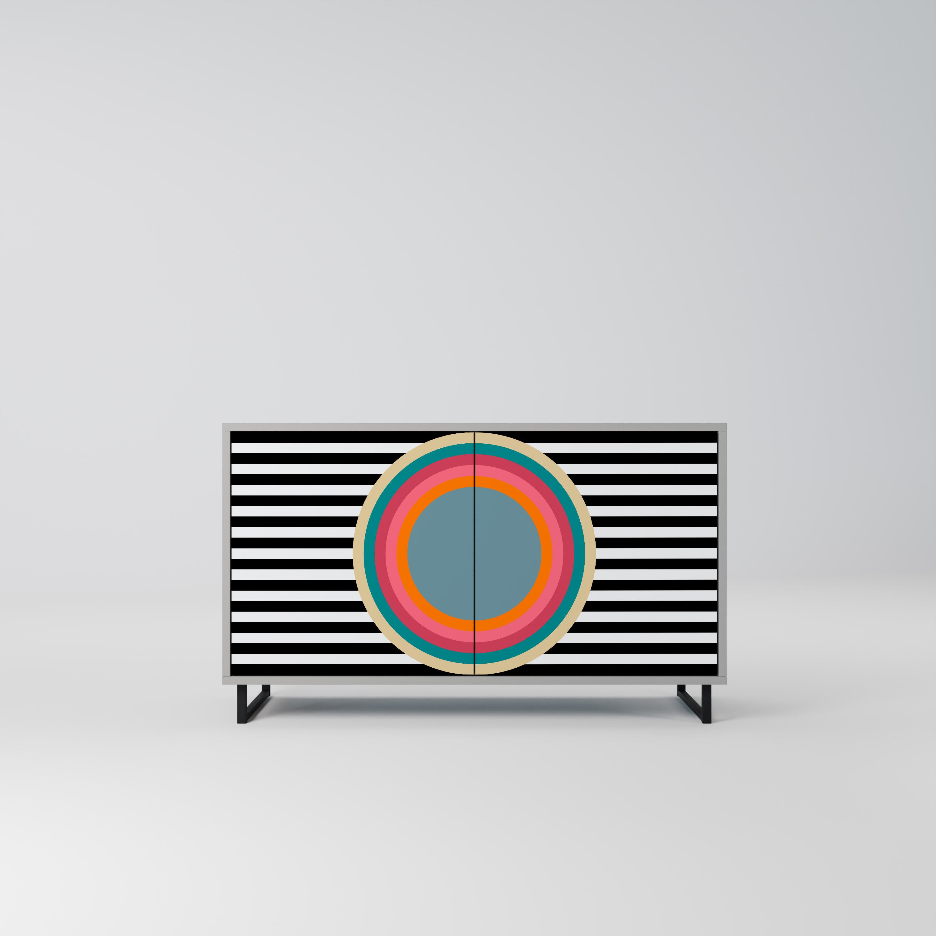 SPECTRA SHOWCASE Komoda 2-drzwiowa korpus Szary