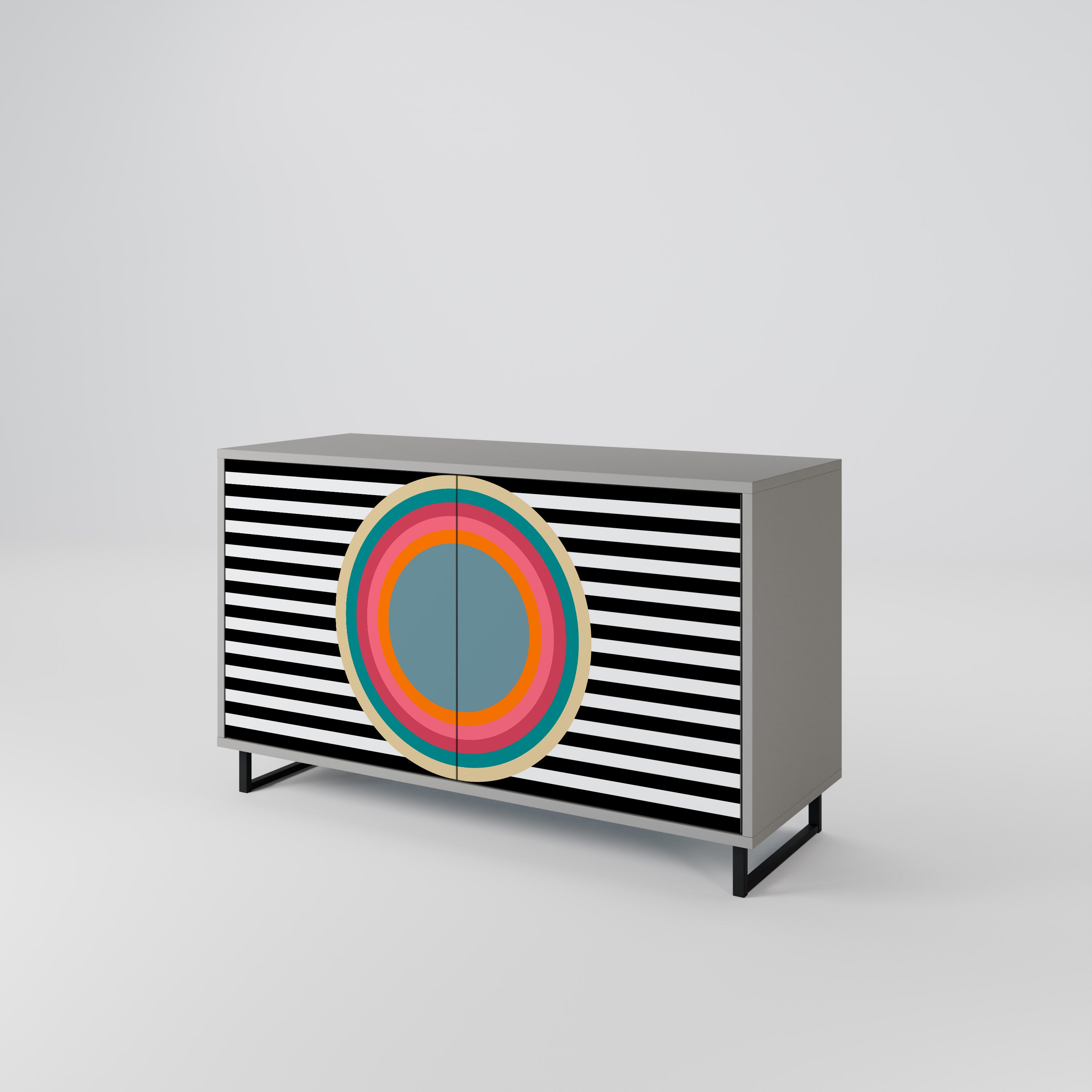 SPECTRA SHOWCASE Komoda 2-drzwiowa korpus Szary
