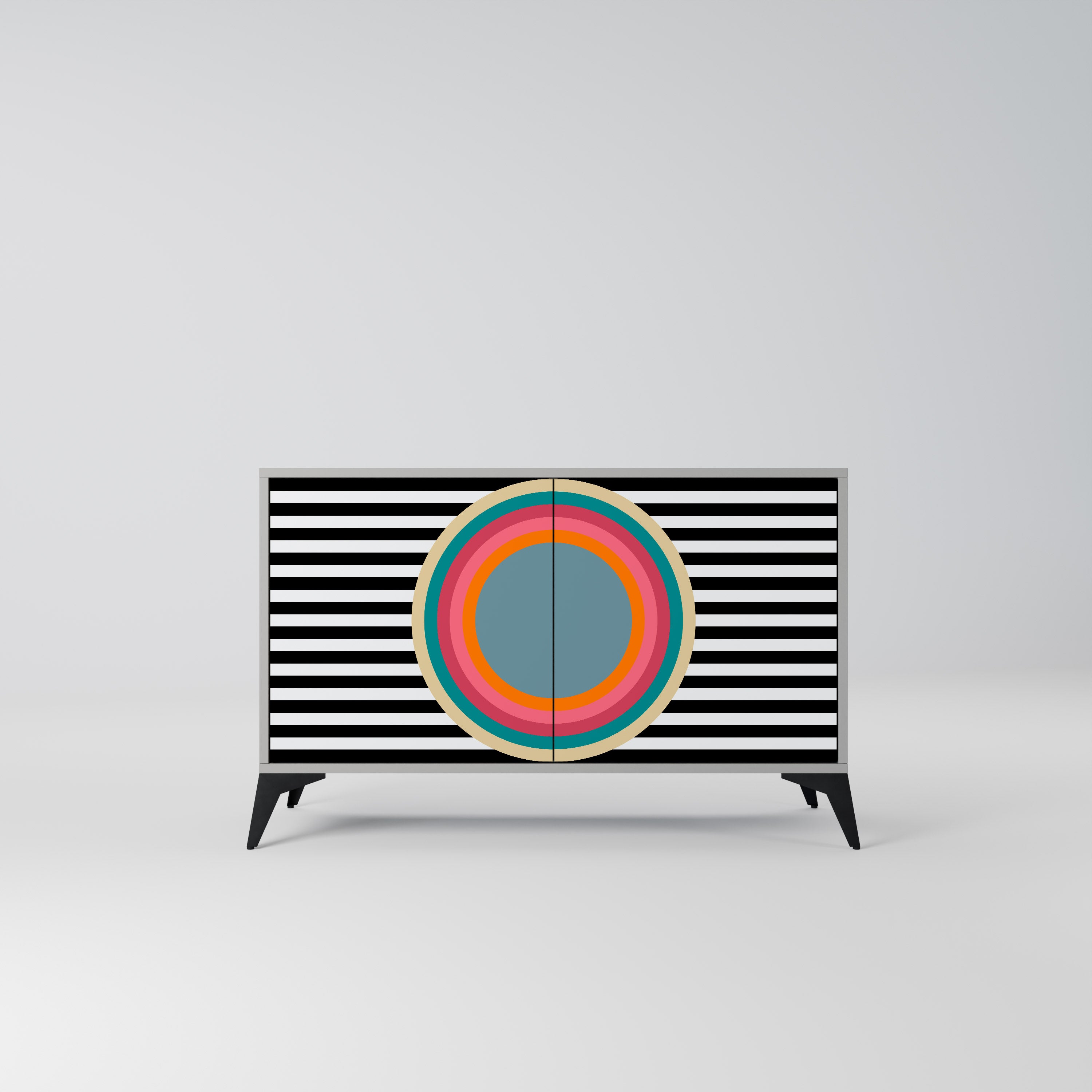 SPECTRA SHOWCASE Komoda 2-drzwiowa korpus Szary