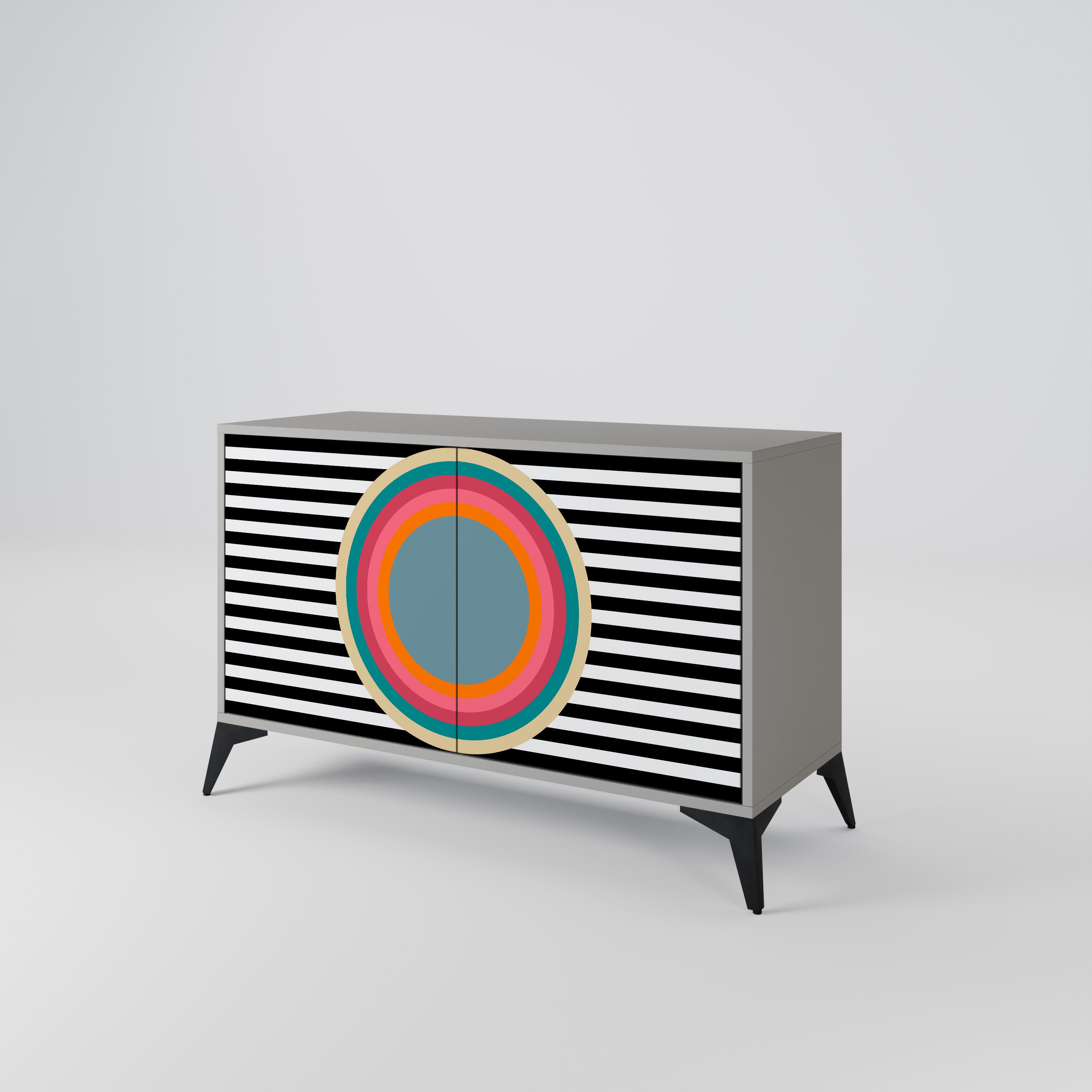 SPECTRA SHOWCASE Komoda 2-drzwiowa korpus Szary