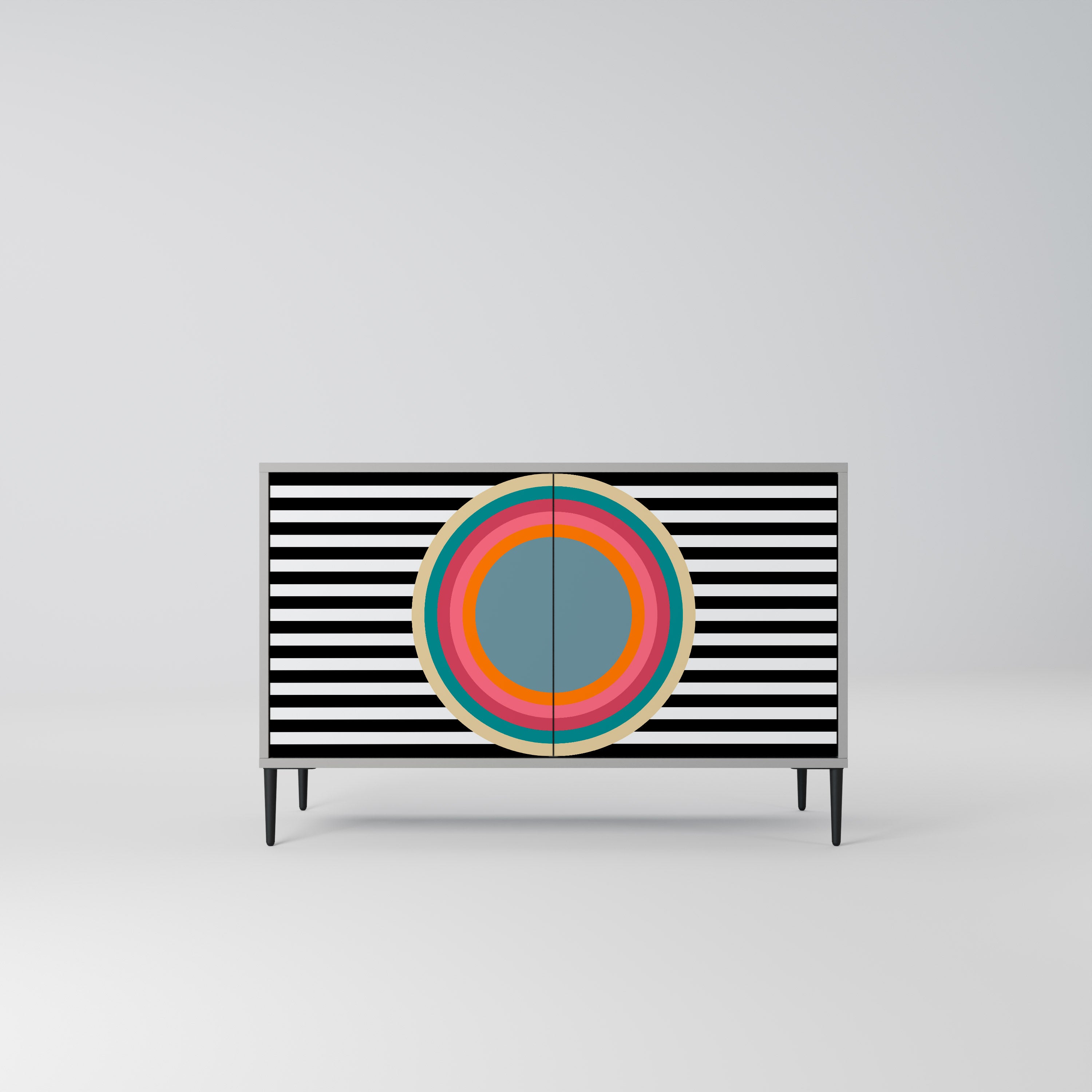 SPECTRA SHOWCASE Komoda 2-drzwiowa korpus Szary