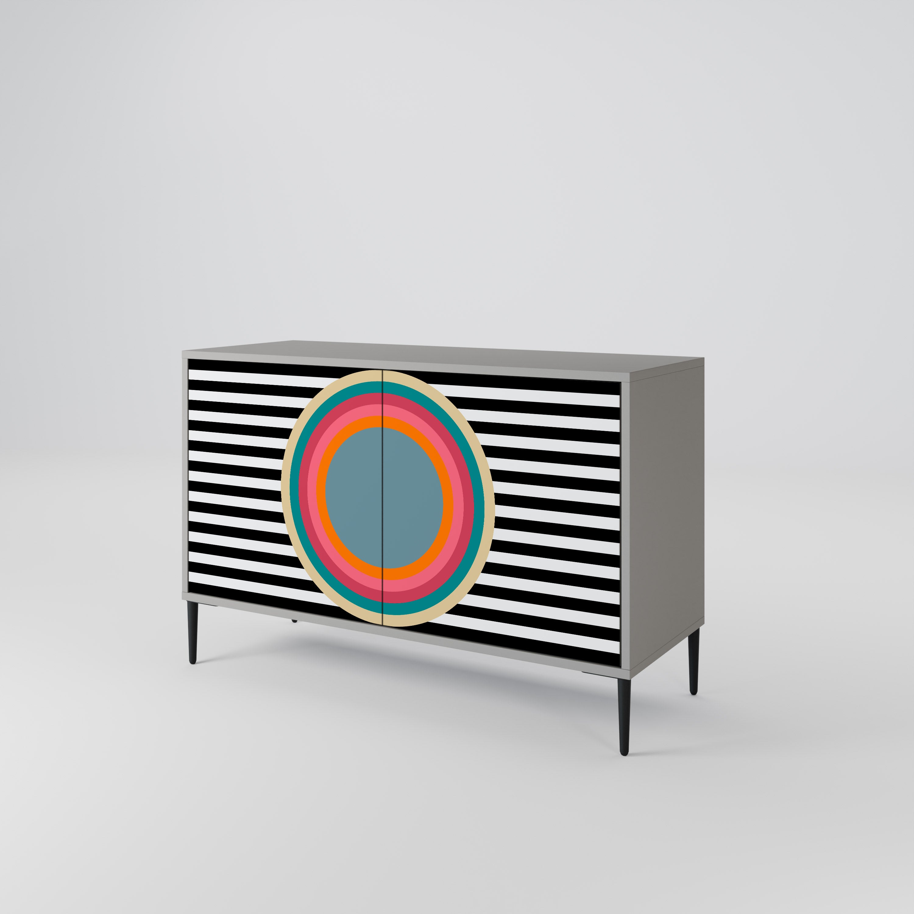 SPECTRA SHOWCASE Komoda 2-drzwiowa korpus Szary