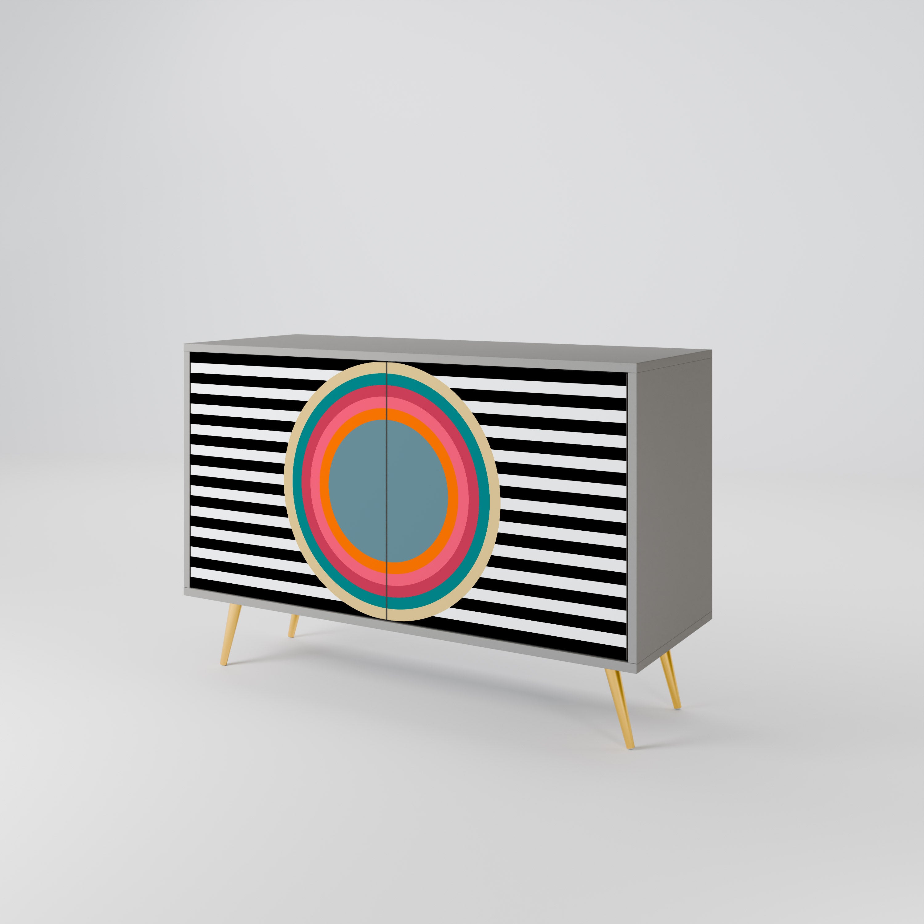 SPECTRA SHOWCASE Komoda 2-drzwiowa korpus Szary