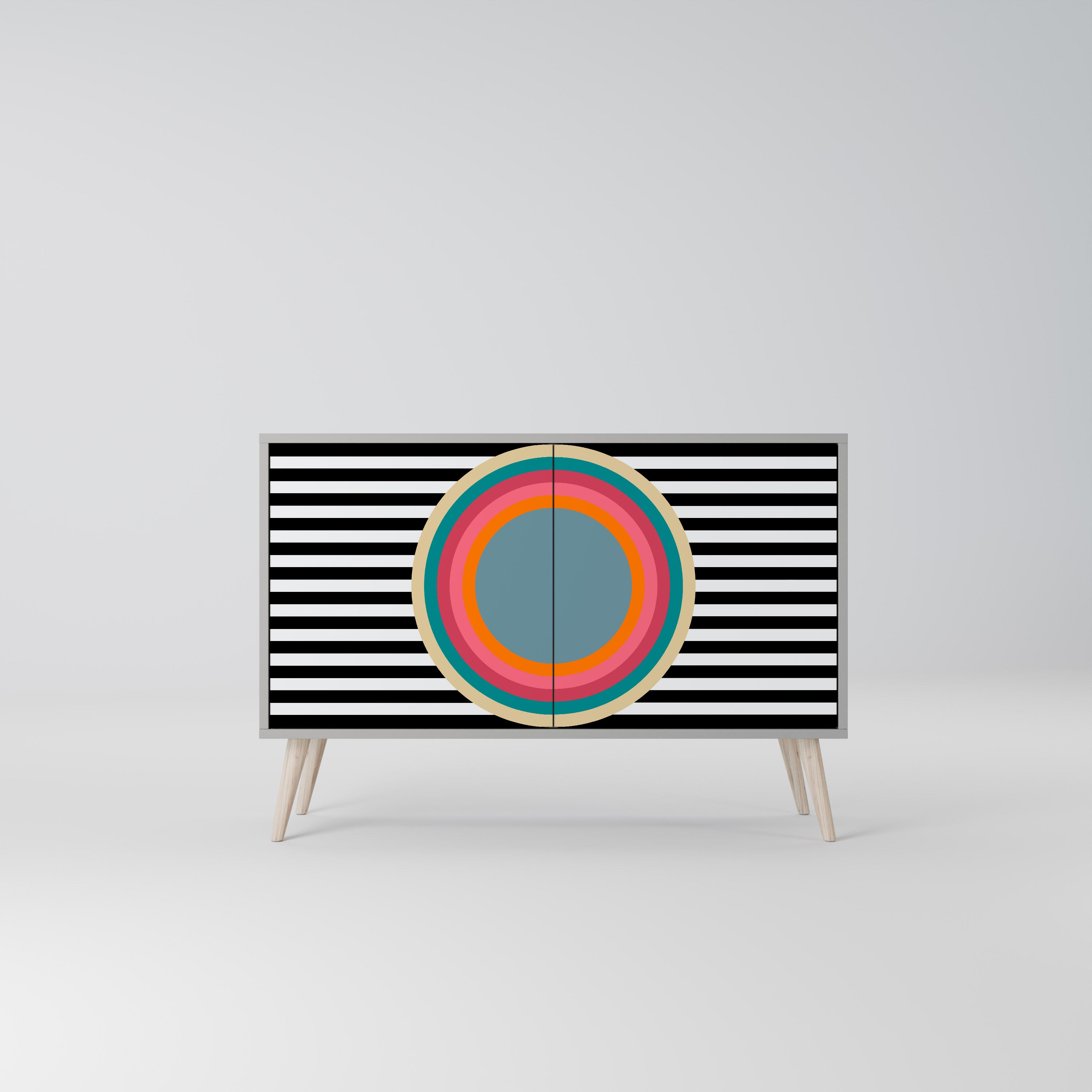 SPECTRA SHOWCASE Komoda 2-drzwiowa korpus Szary