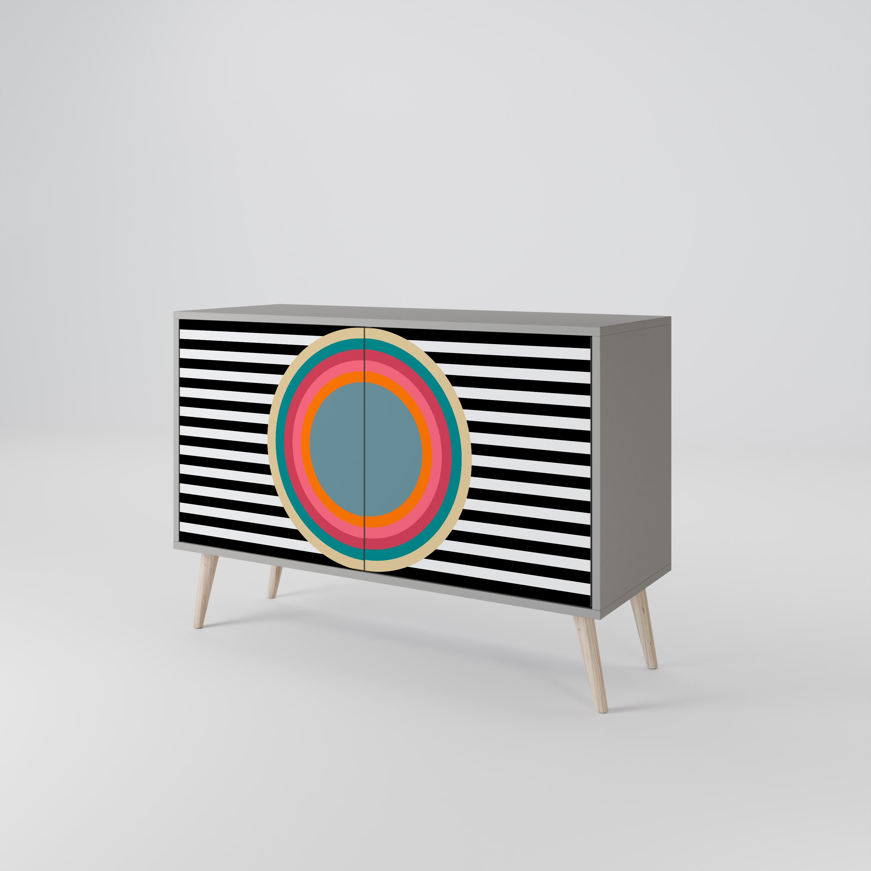 SPECTRA SHOWCASE Komoda 2-drzwiowa korpus Szary