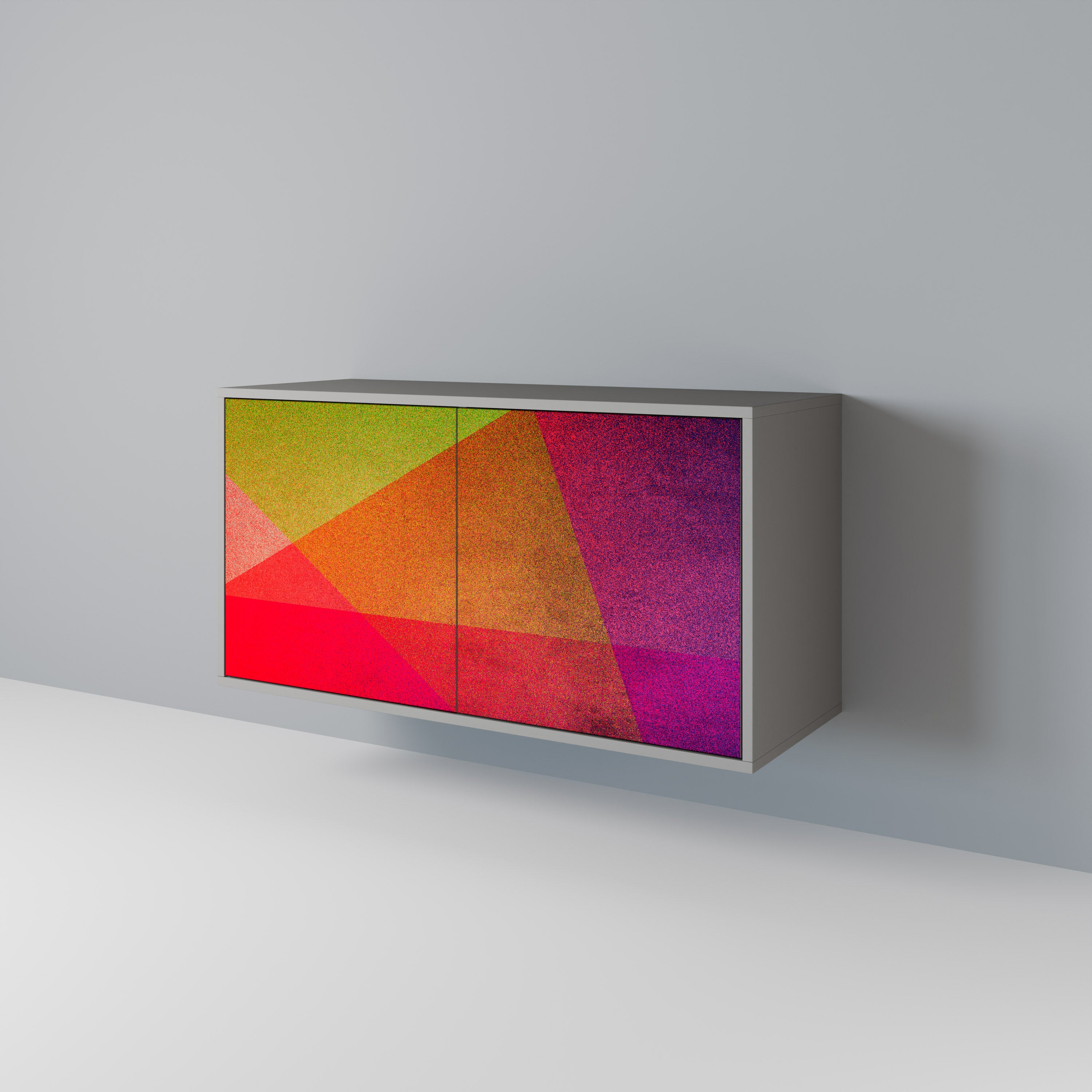 VIVID GEOMETRY Komoda 2-drzwiowa korpus Szary
